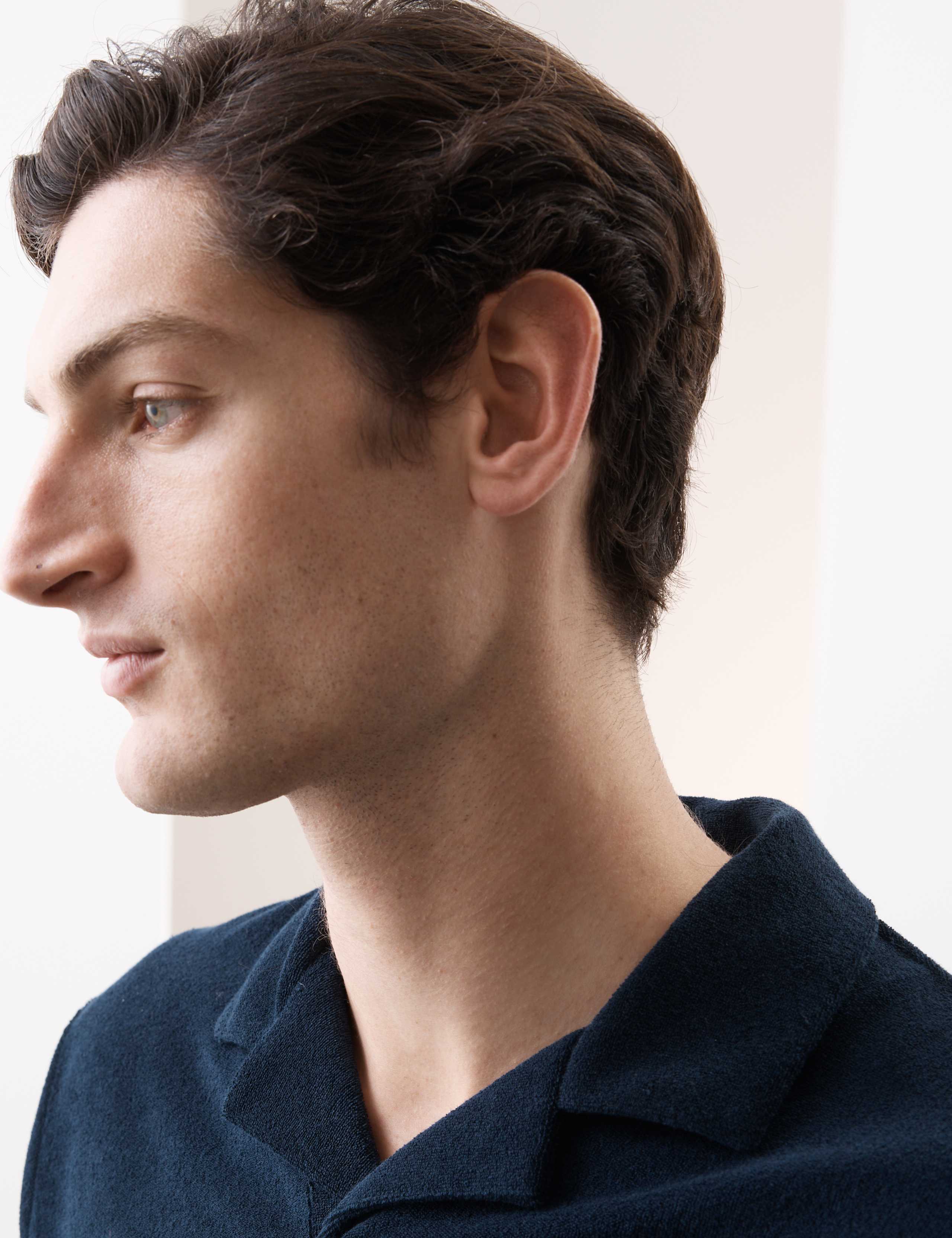 Cotton Rich Towelling Revere Polo Shirt 5 of 6