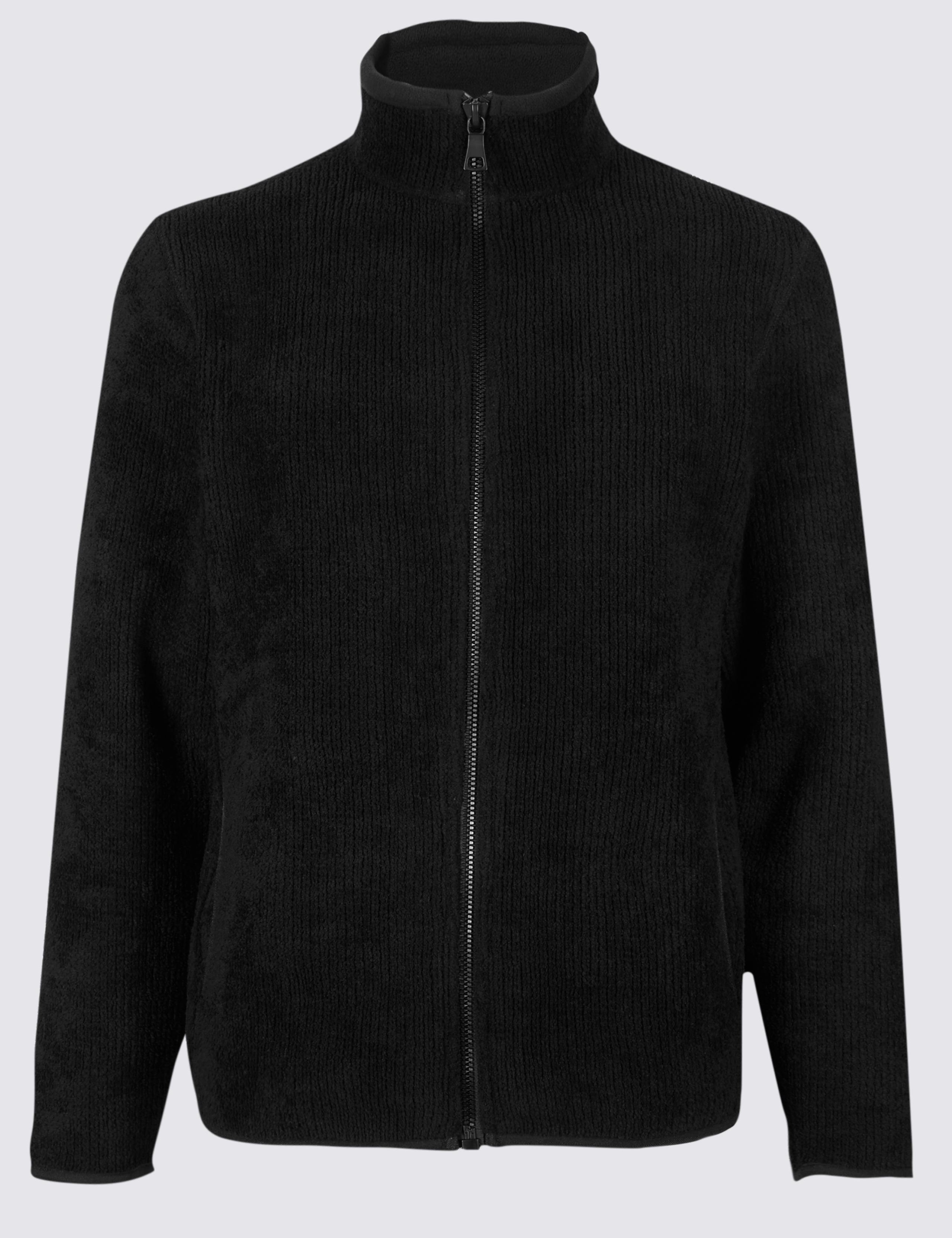 Textured Zipped Through Fleece Jacket 2 of 5