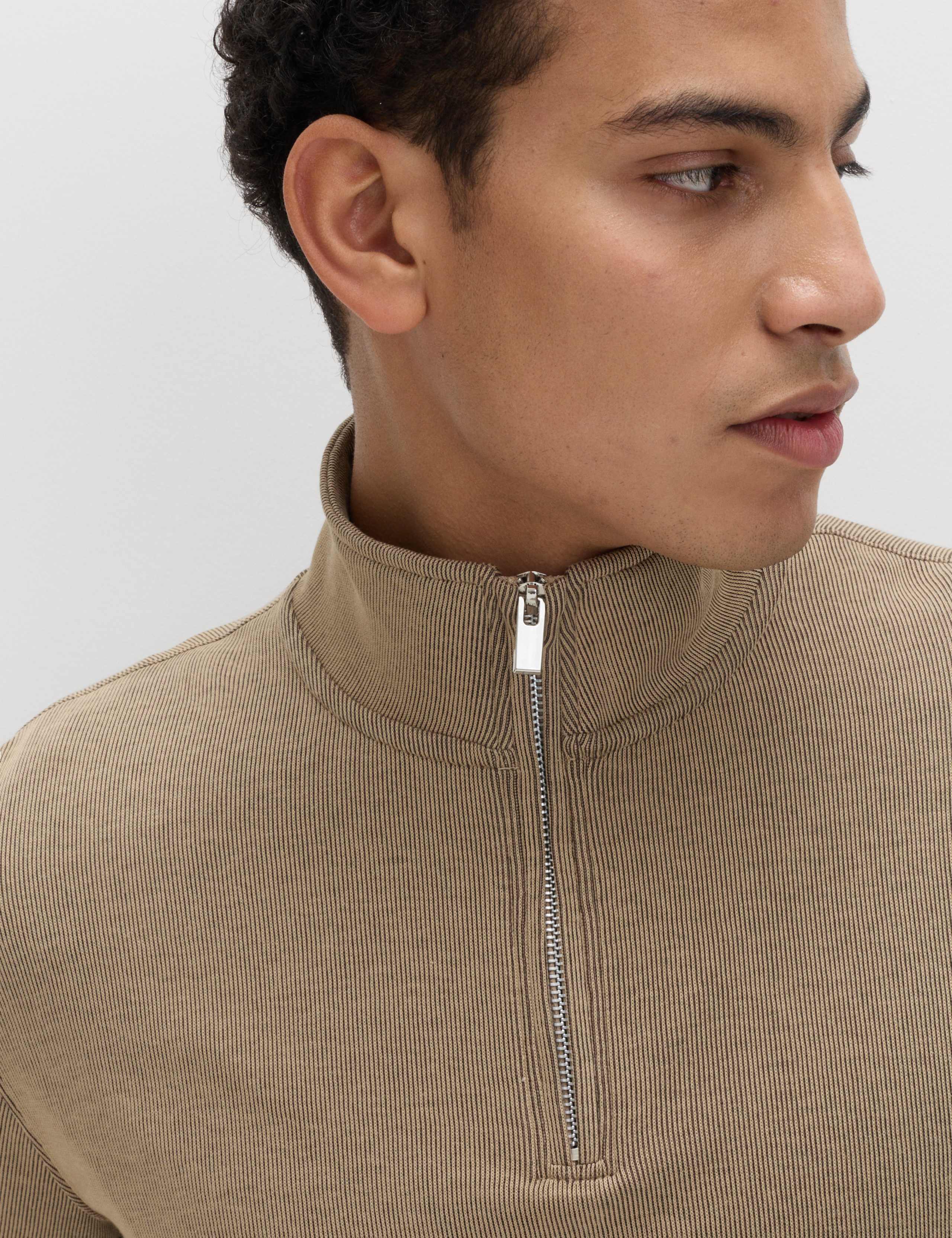 Cotton Rich Double Knit Half Zip Sweatshirt 3 of 5