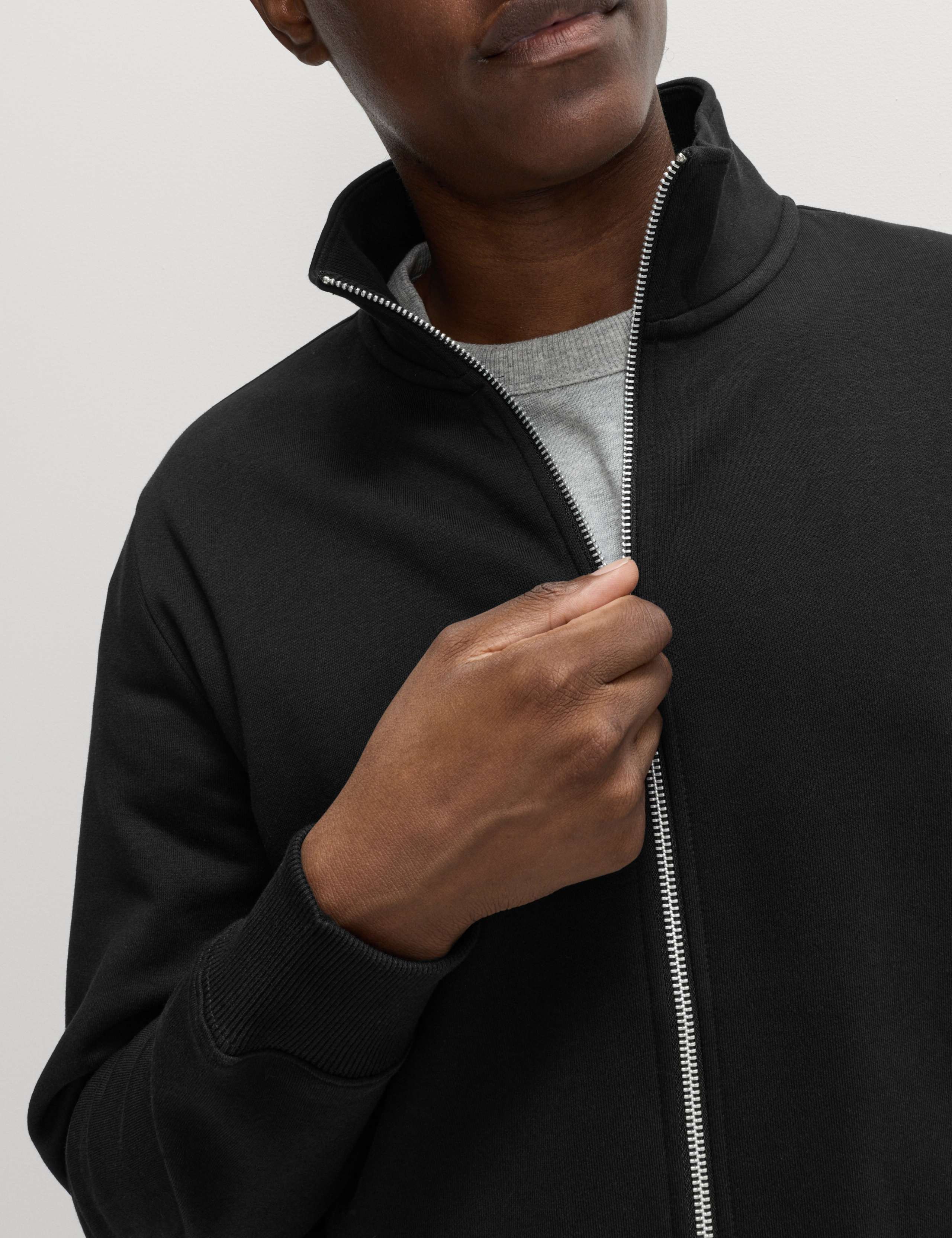 Brushed Cotton Rich Funnel Neck Sweatshirt 3 of 5
