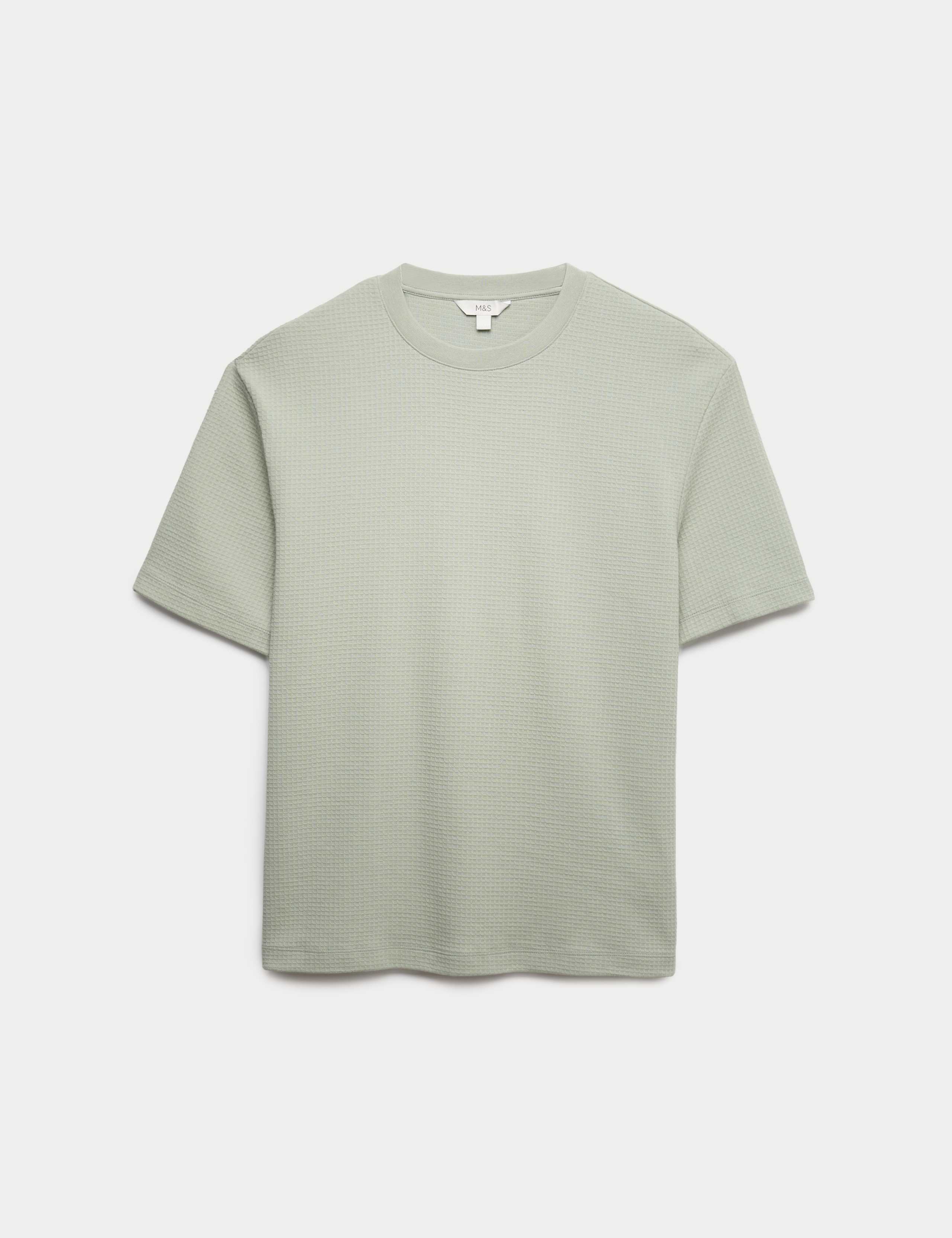 Relaxed Pure Cotton Waffle T-Shirt 1 of 1