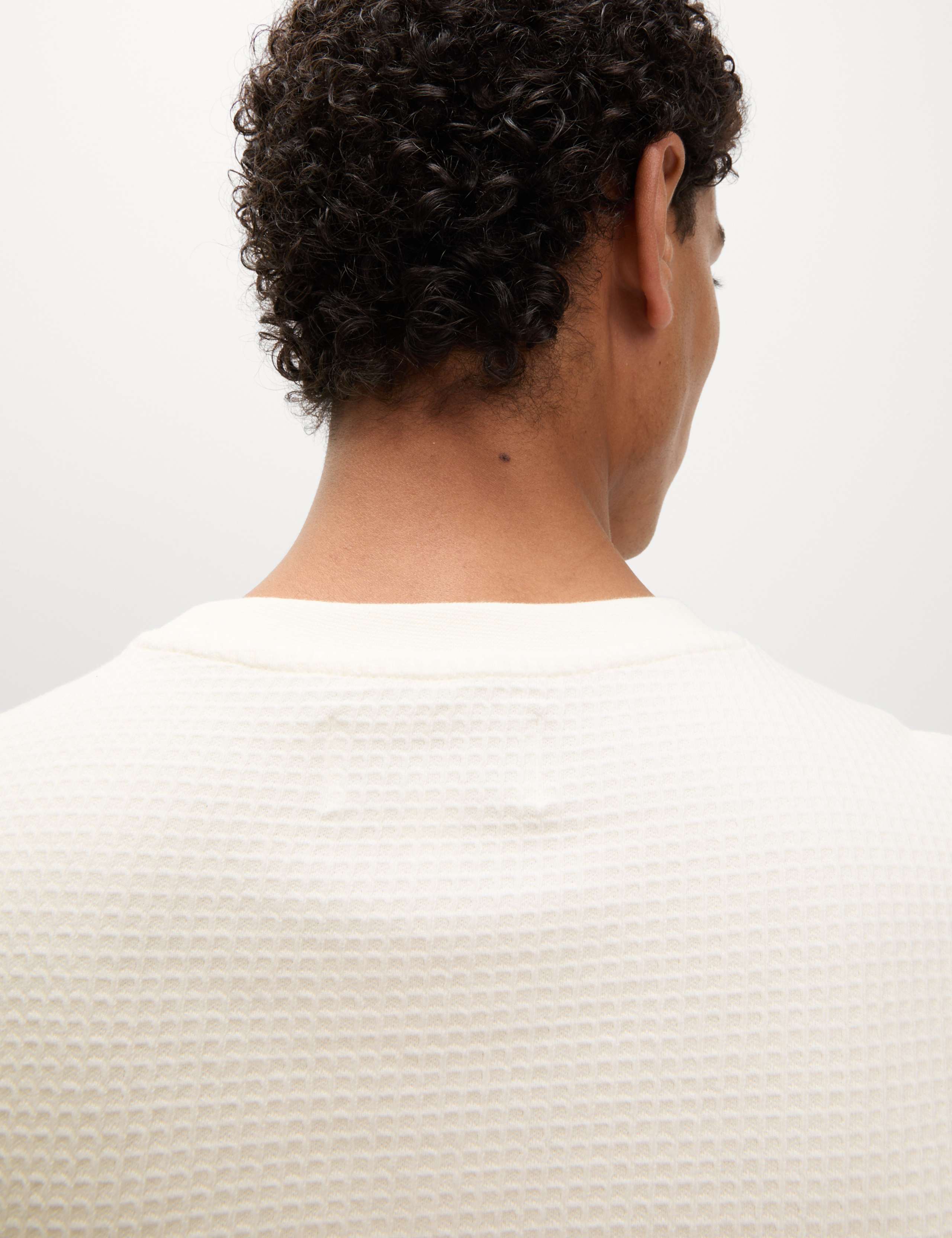 Relaxed Pure Cotton Waffle T-Shirt 3 of 5
