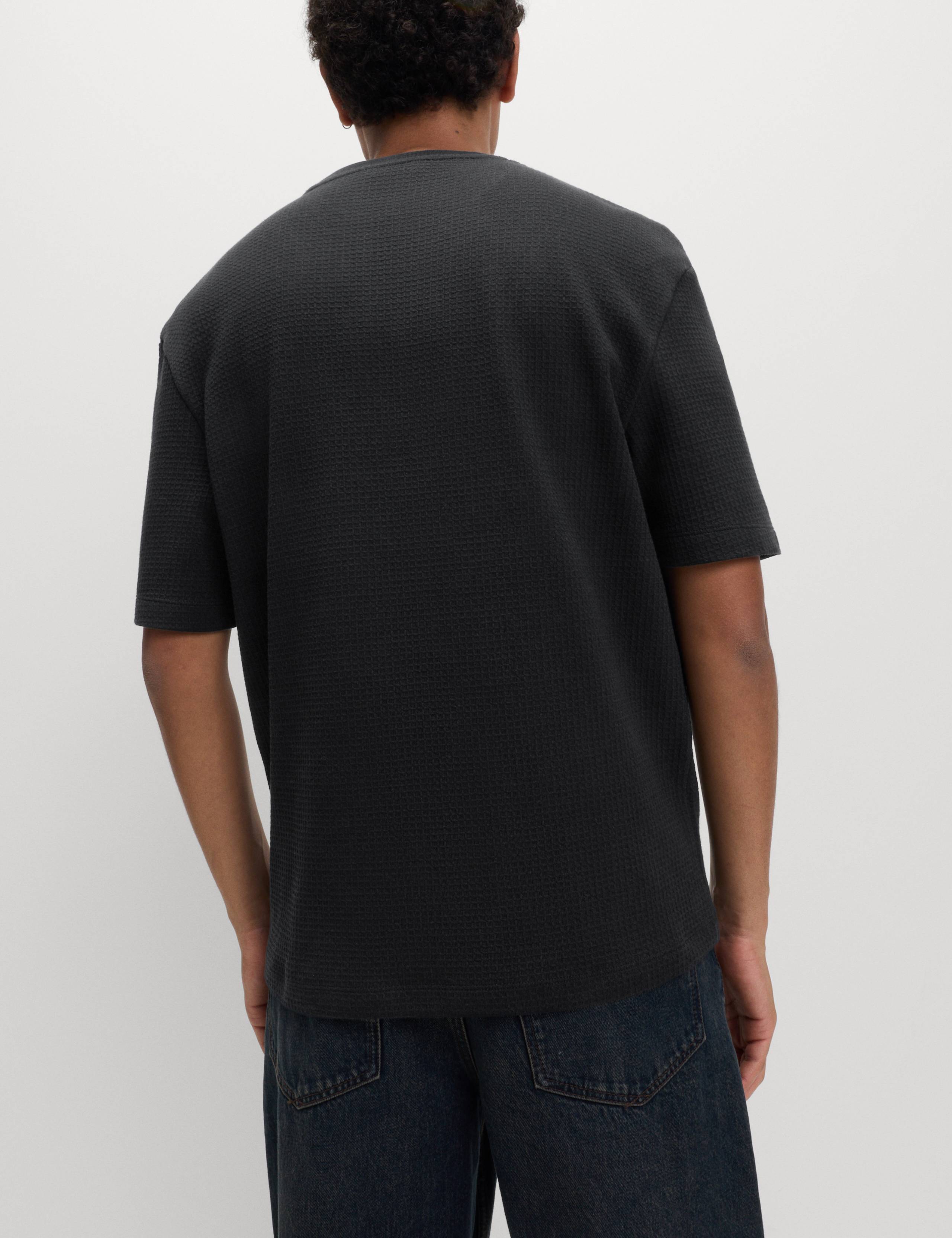 Relaxed Pure Cotton Waffle T-Shirt 5 of 6