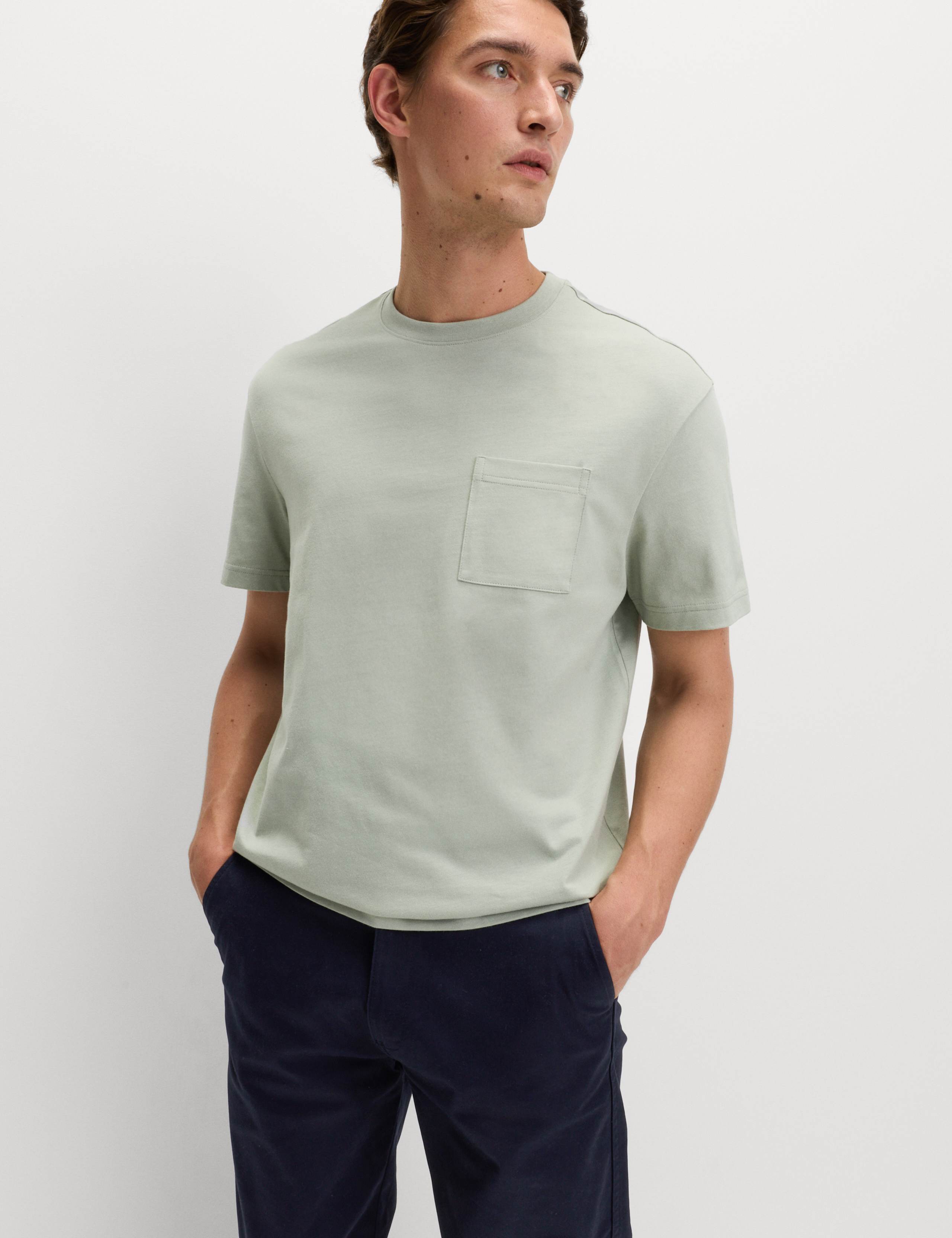 Pure Cotton Midweight Pocket T-shirt 1 of 5