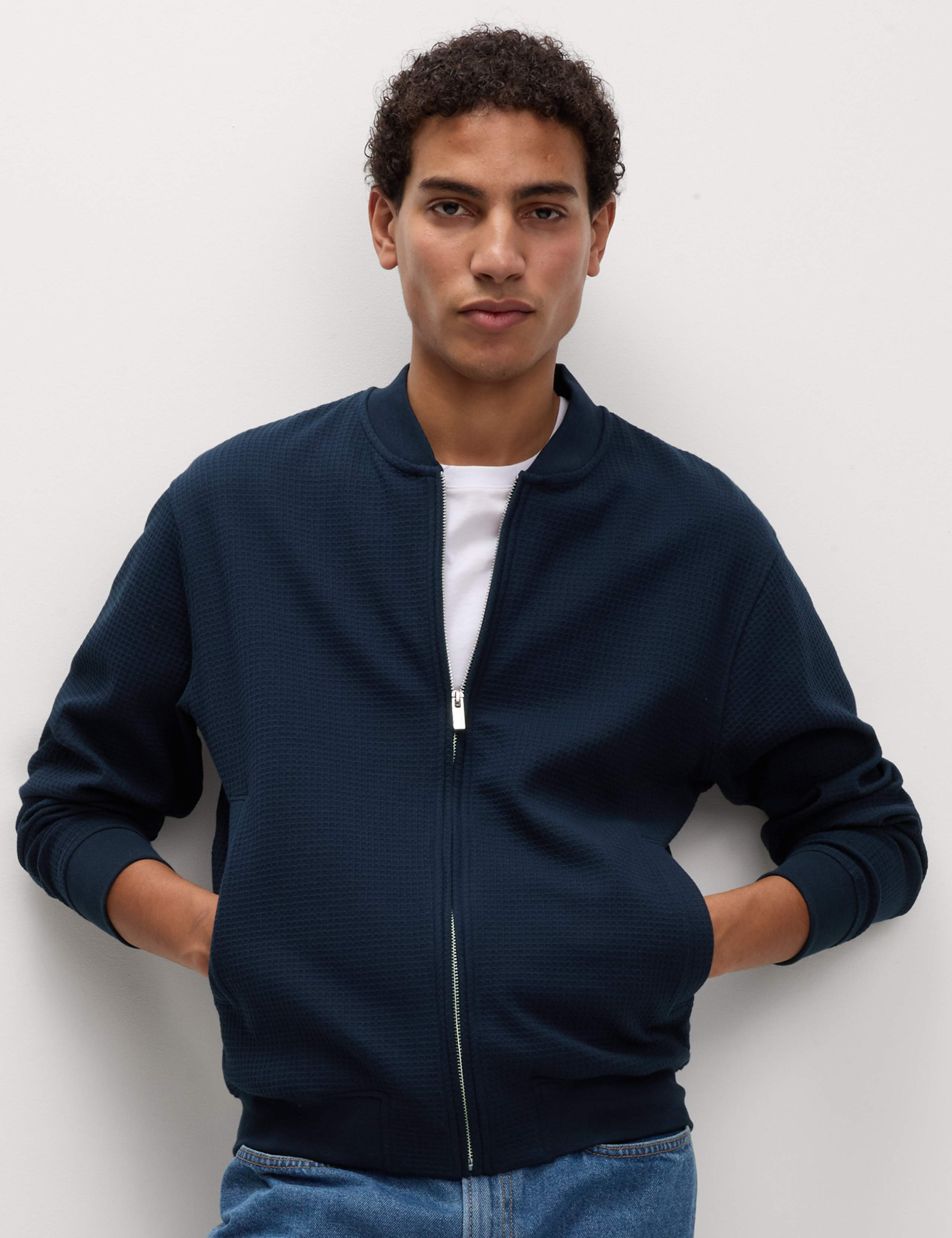 Pure Cotton Bomber Jacket 1 of 6