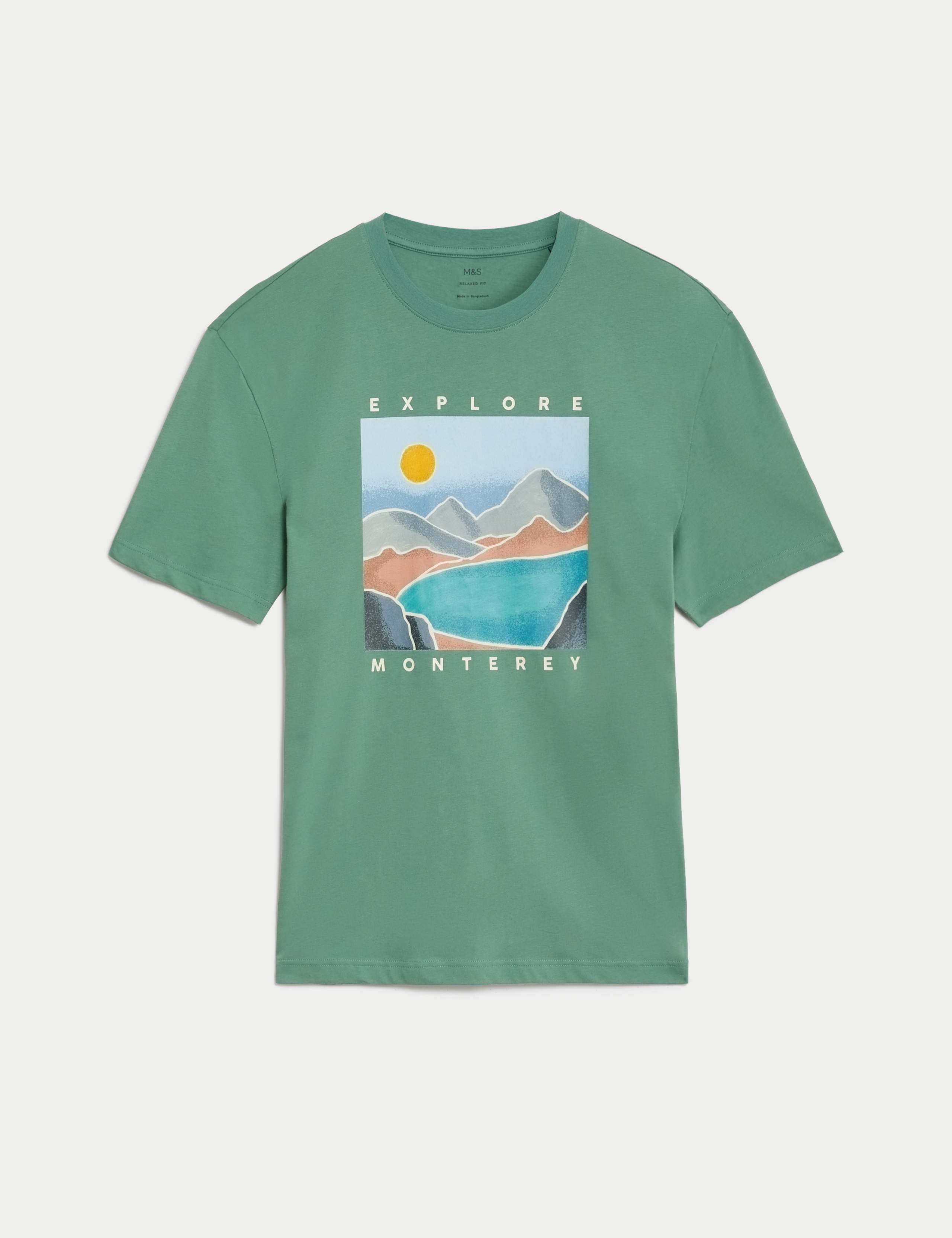 Pure Cotton Explore Monterey Graphic T-Shirt 1 of 1