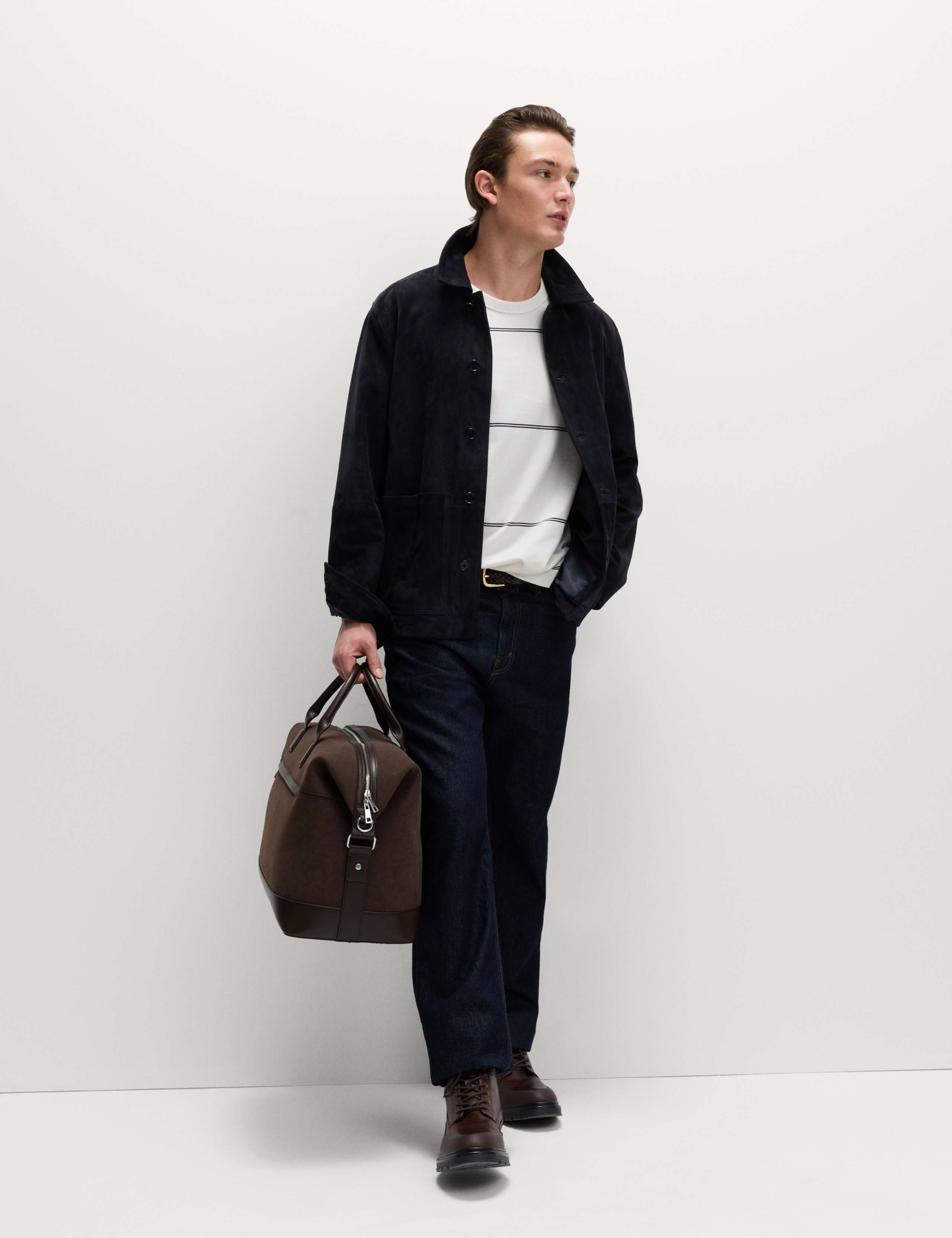 Pure Cotton Striped Relaxed Crew Neck T-Shirt 4 of 5