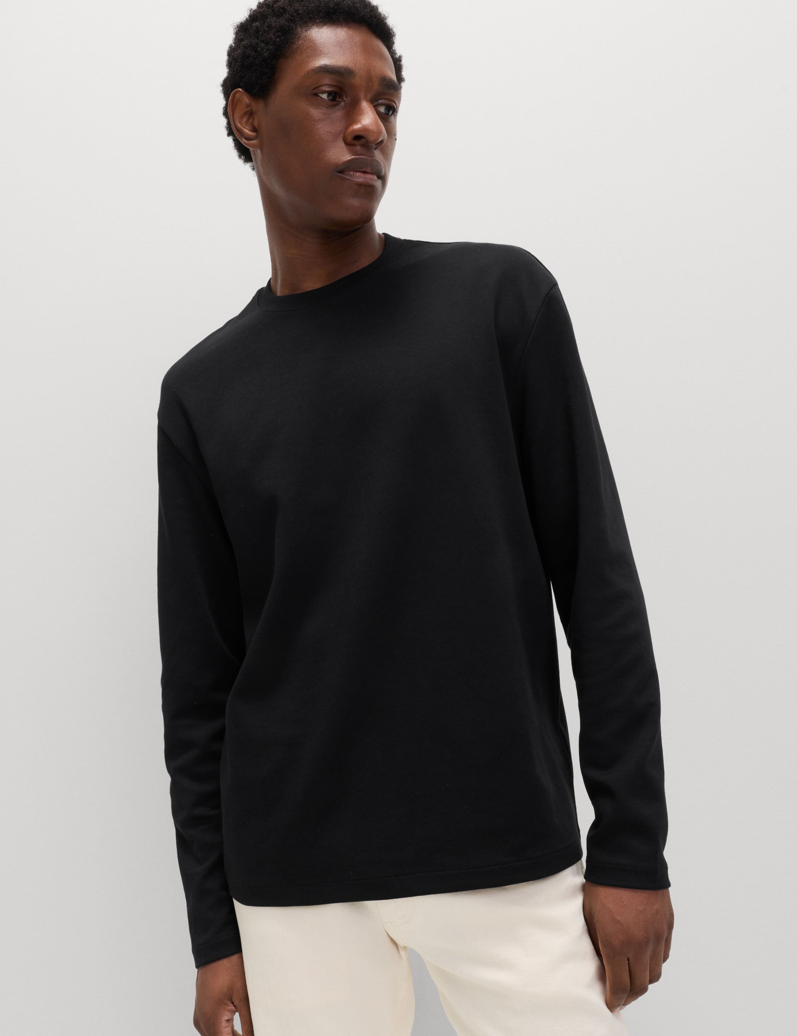 Ultimate Cotton Blend Long Sleeve T-Shirt 1 of 5