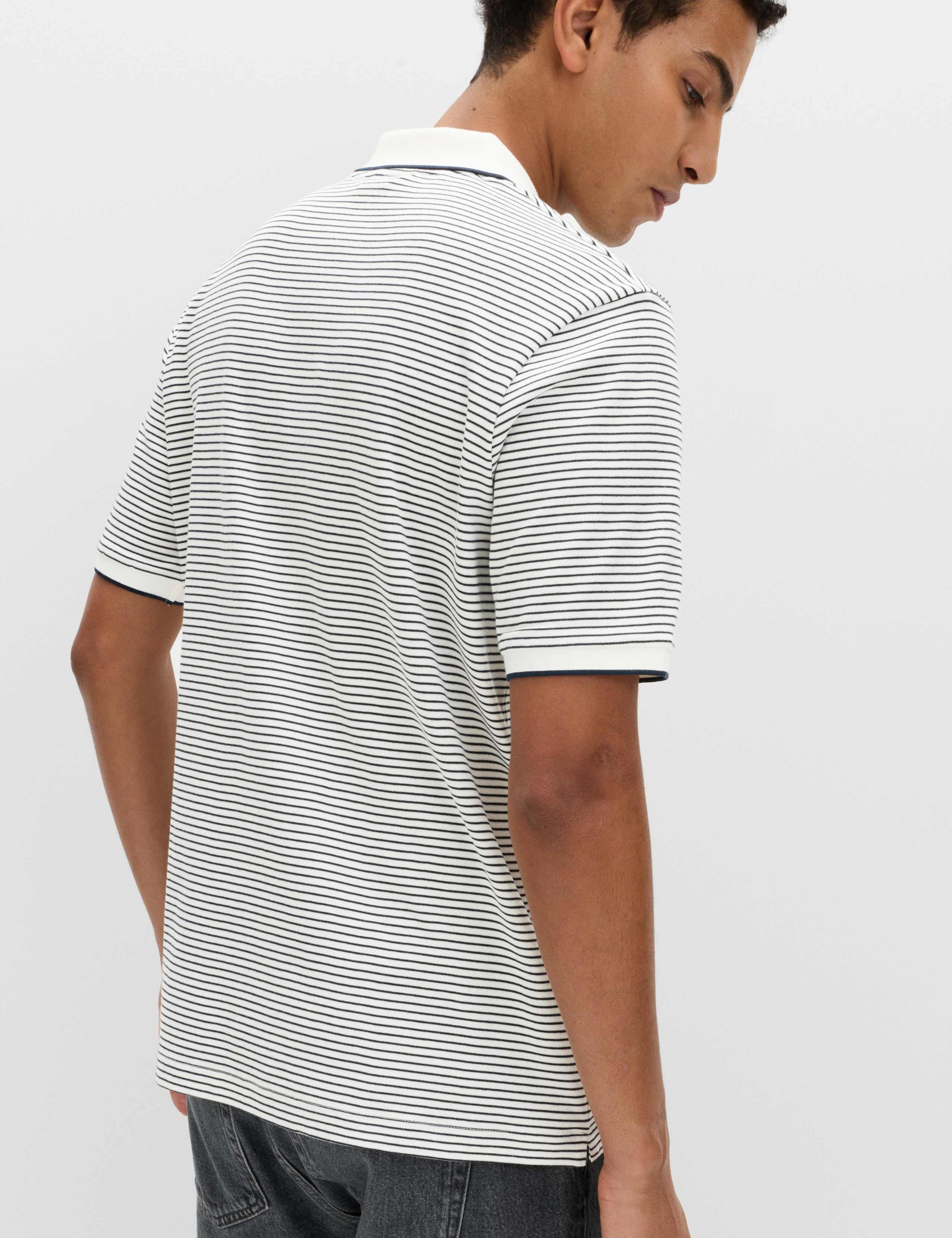 Pure Cotton Striped Polo Shirt 5 of 5