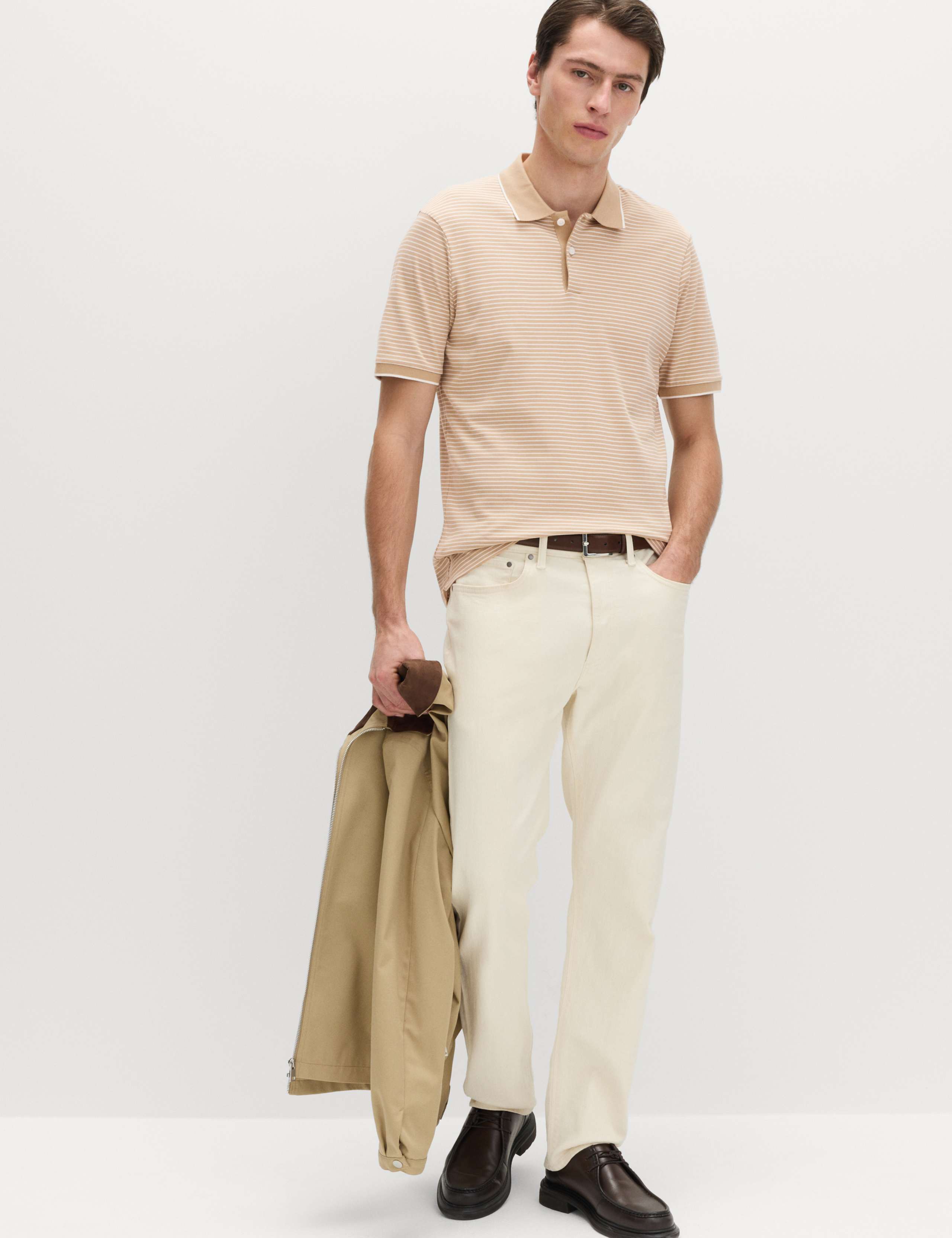 Pure Cotton Striped Polo Shirt 4 of 6