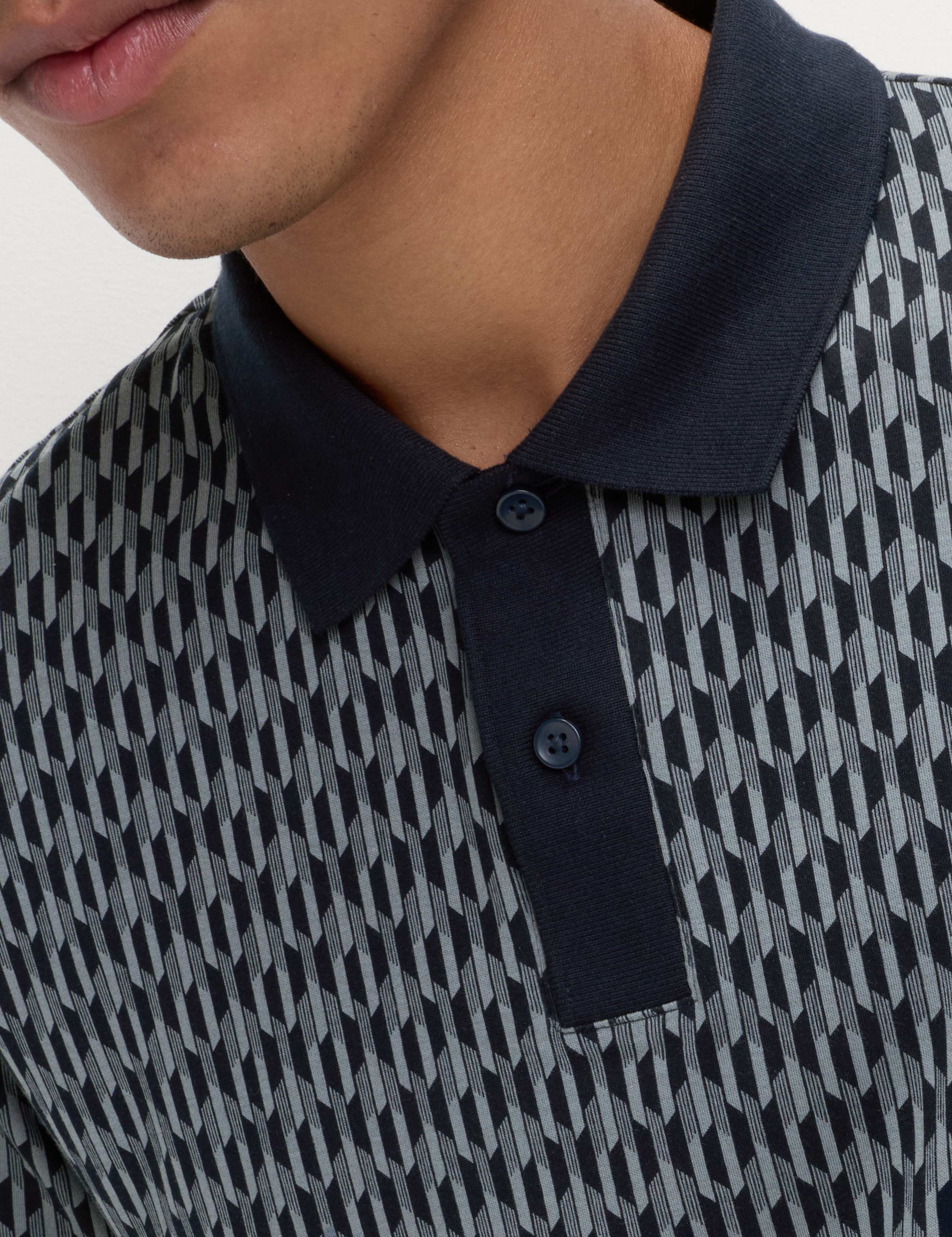 Pure Cotton Geometric Print Polo 3 of 6