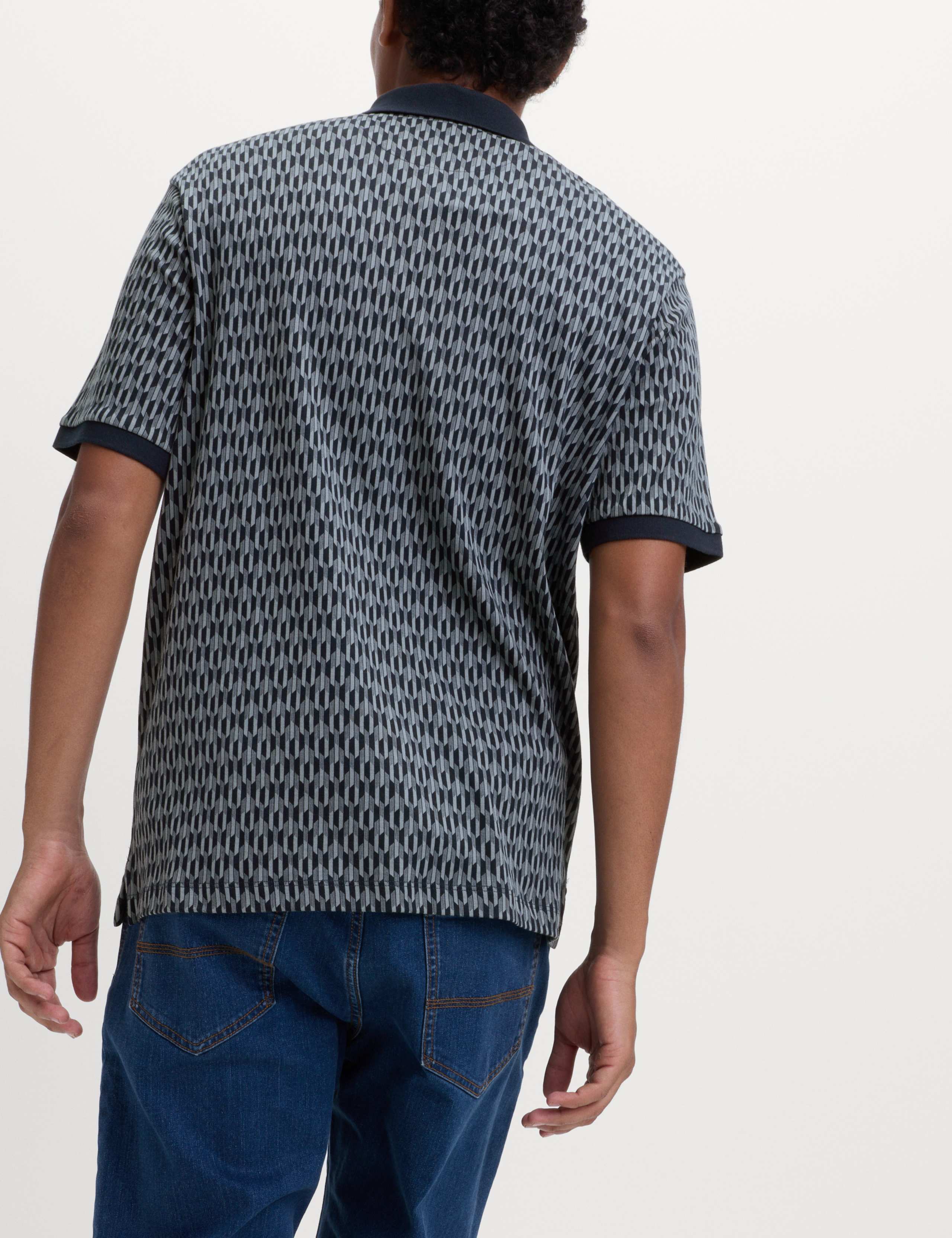 Pure Cotton Geometric Print Polo 4 of 6