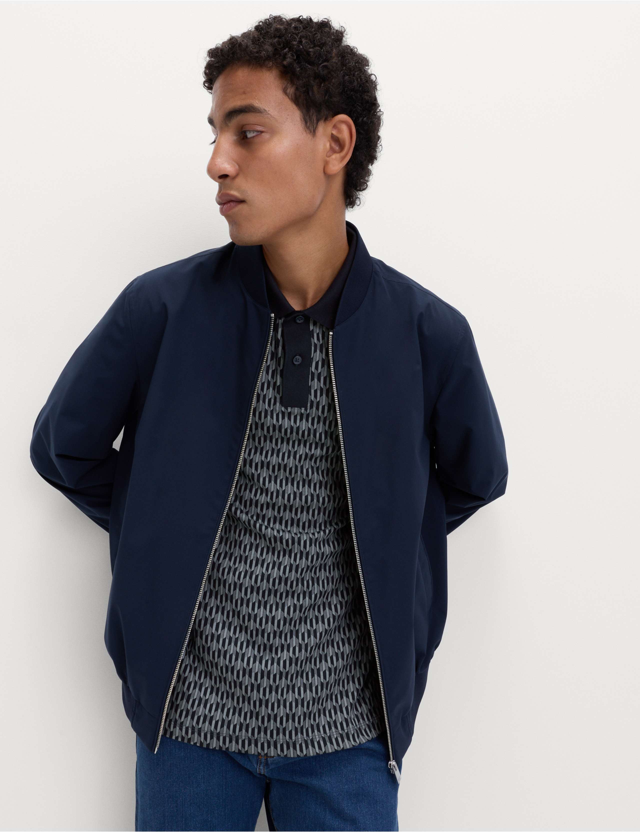 Pure Cotton Geometric Print Polo 5 of 6