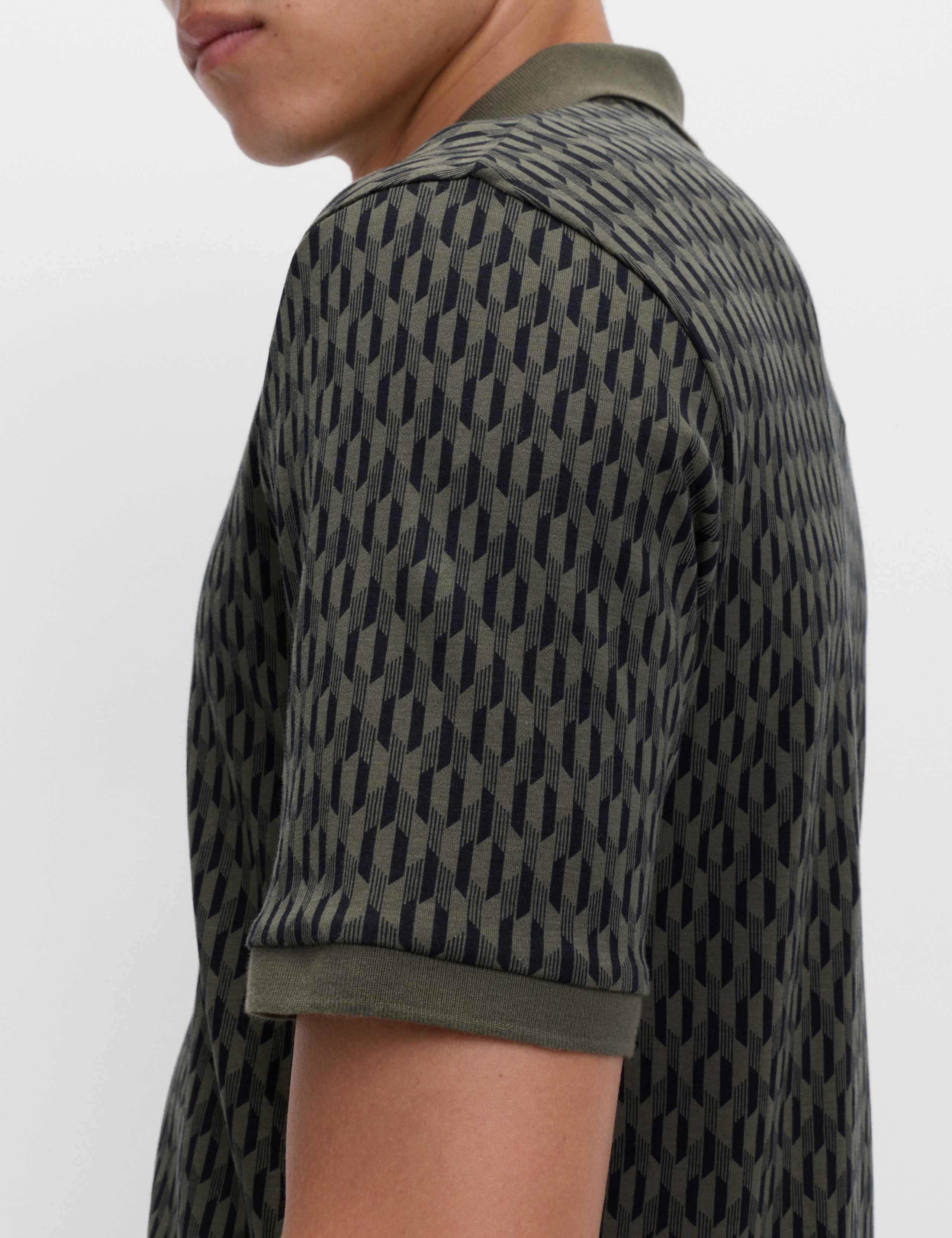 Pure Cotton Geometric Print Polo 5 of 6