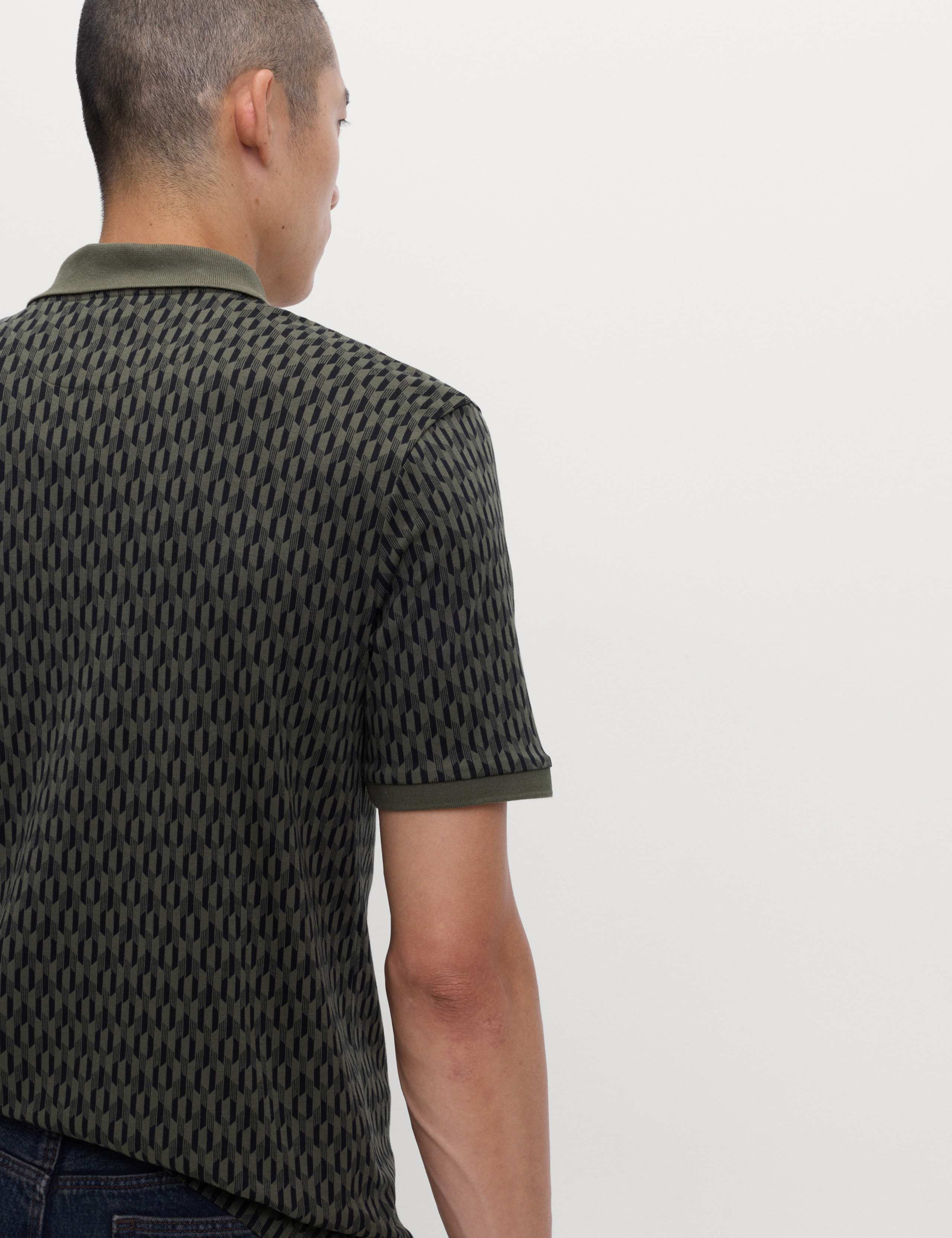 Pure Cotton Geometric Print Polo 6 of 6