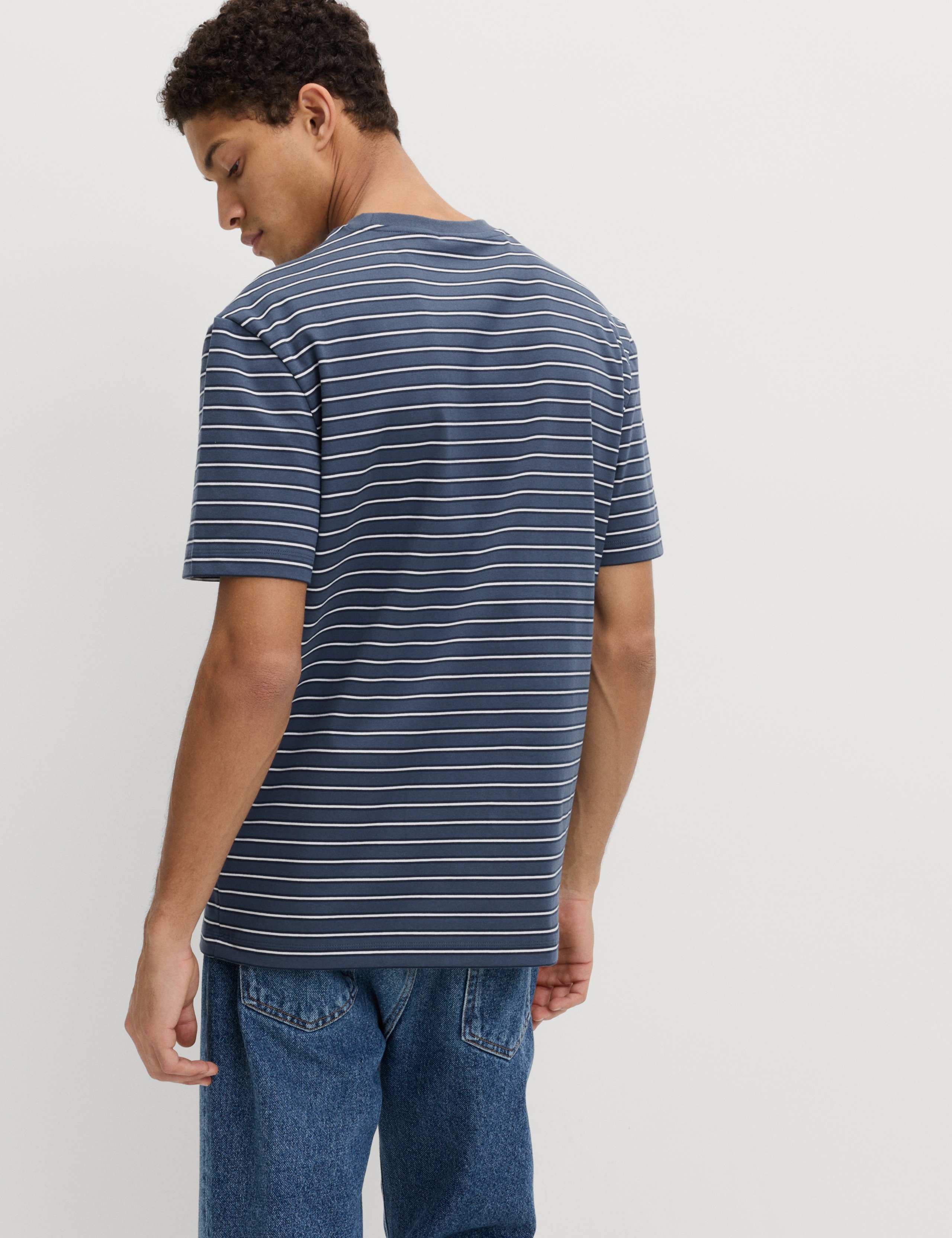 Relaxed Fit Cotton Rich Stripe T-Shirt 4 of 5