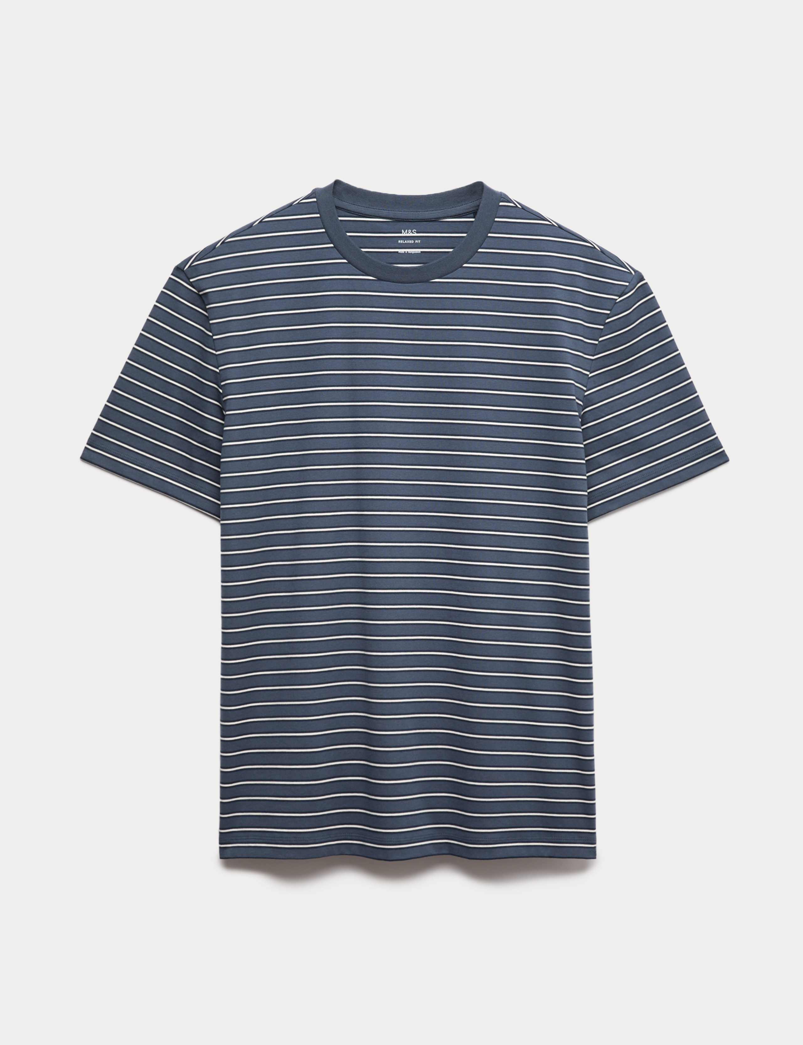 Relaxed Fit Cotton Rich Stripe T-Shirt 2 of 5