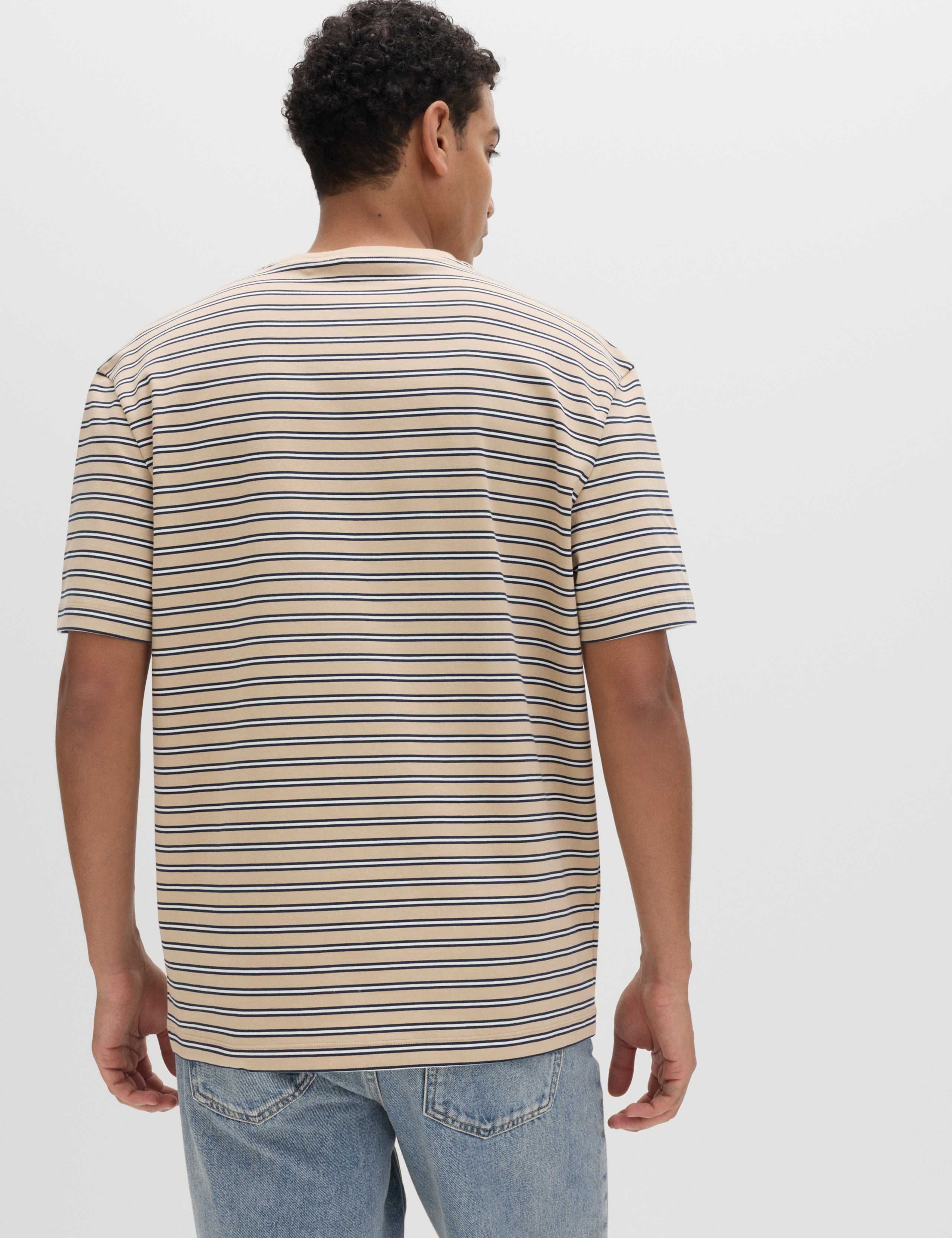 Relaxed Fit Cotton Rich Stripe T-Shirt 5 of 5