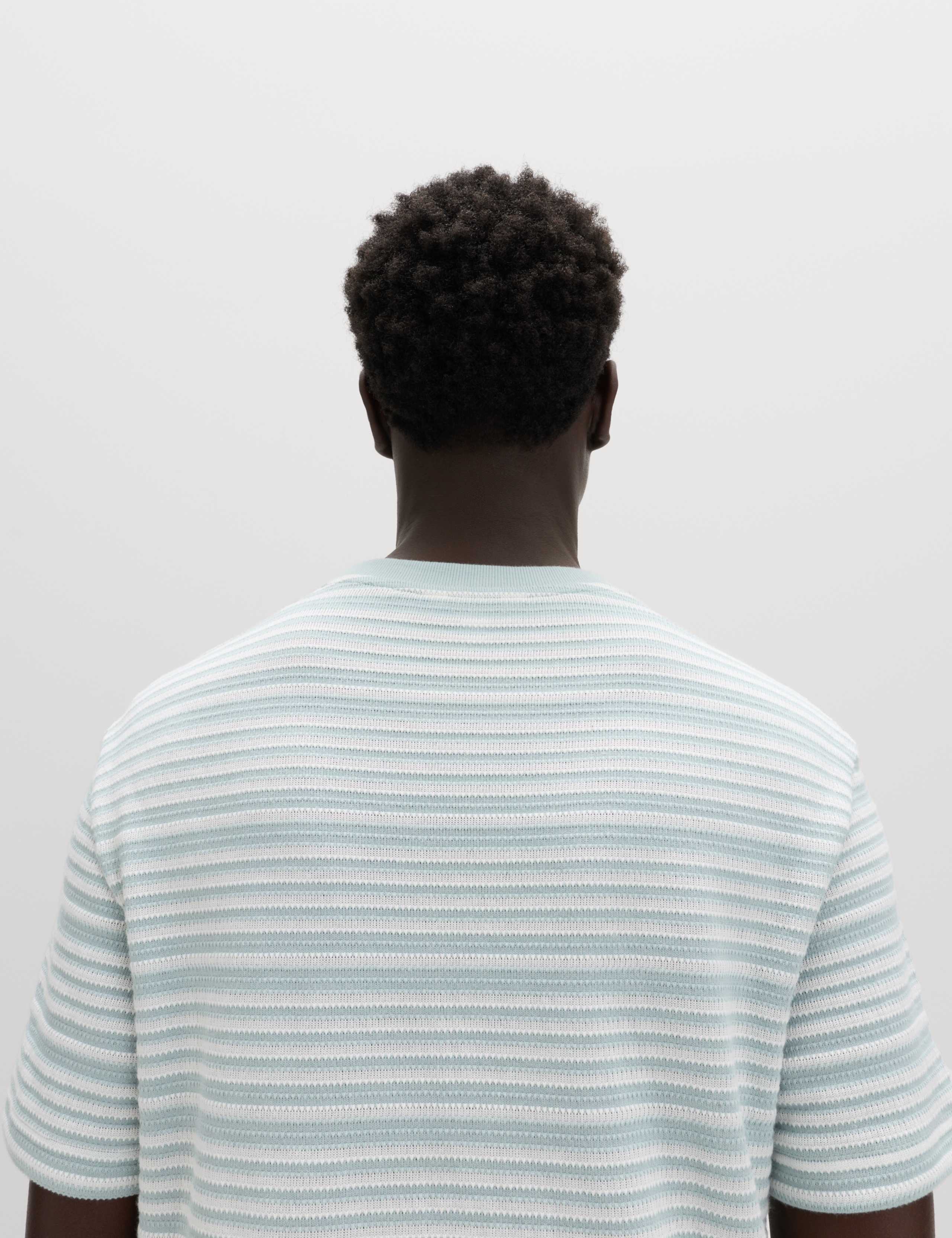 Relaxed Fit Cotton Rich Textured Striped T-Shirt 3 of 7