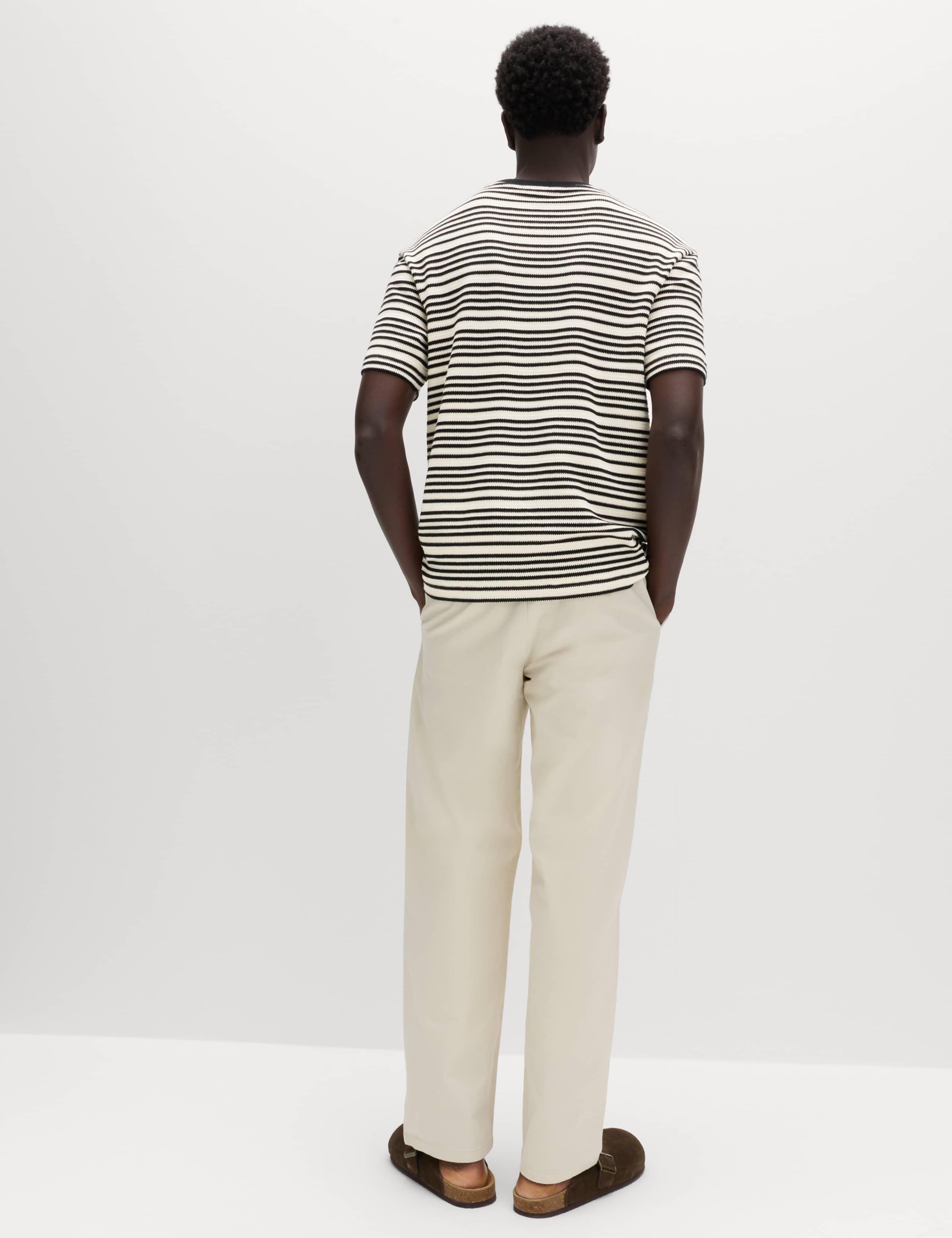 Relaxed Fit Cotton Rich Textured Striped T-Shirt 4 of 6