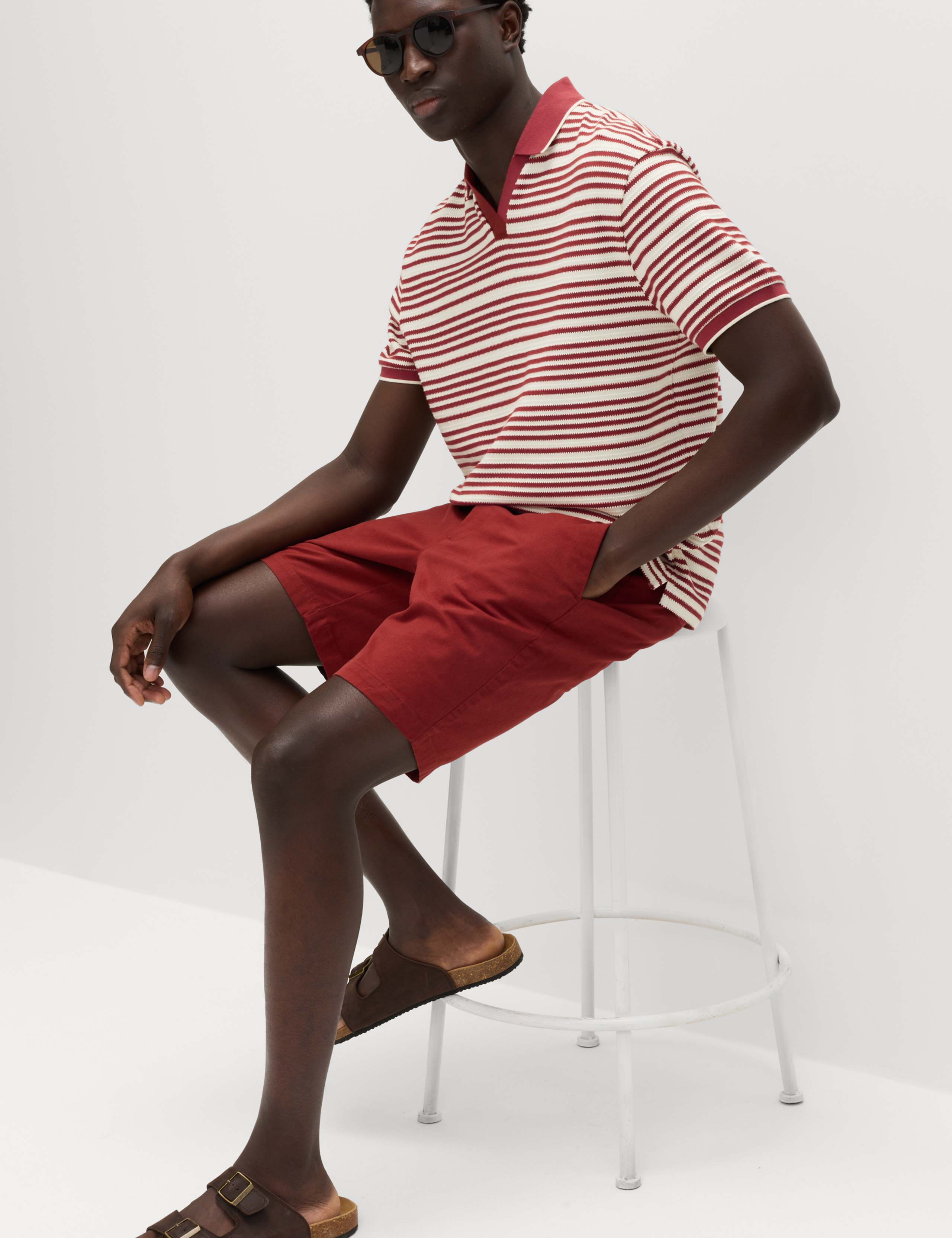 Relaxed Fit Cotton Rich Textured Polo Shirt 5 of 5