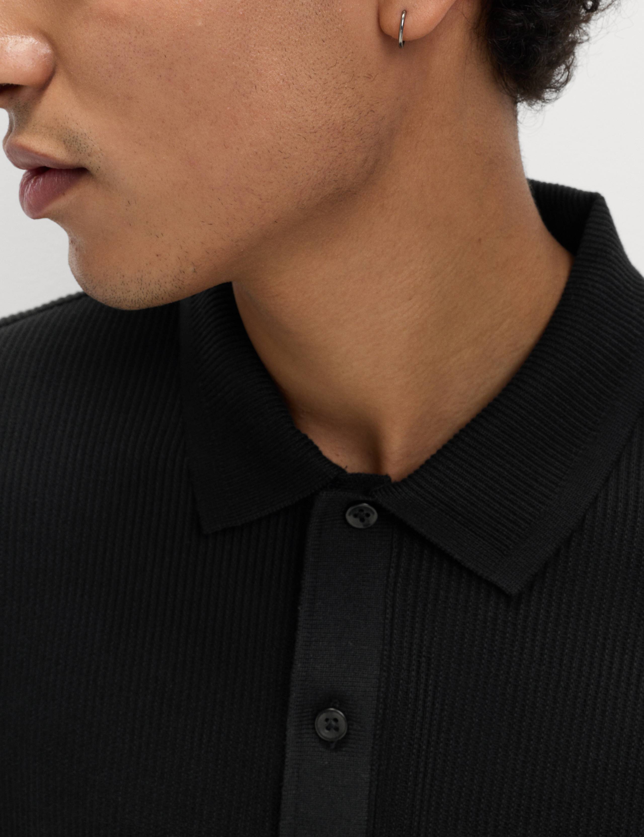 Pure Cotton Textured Polo Shirt 4 of 5