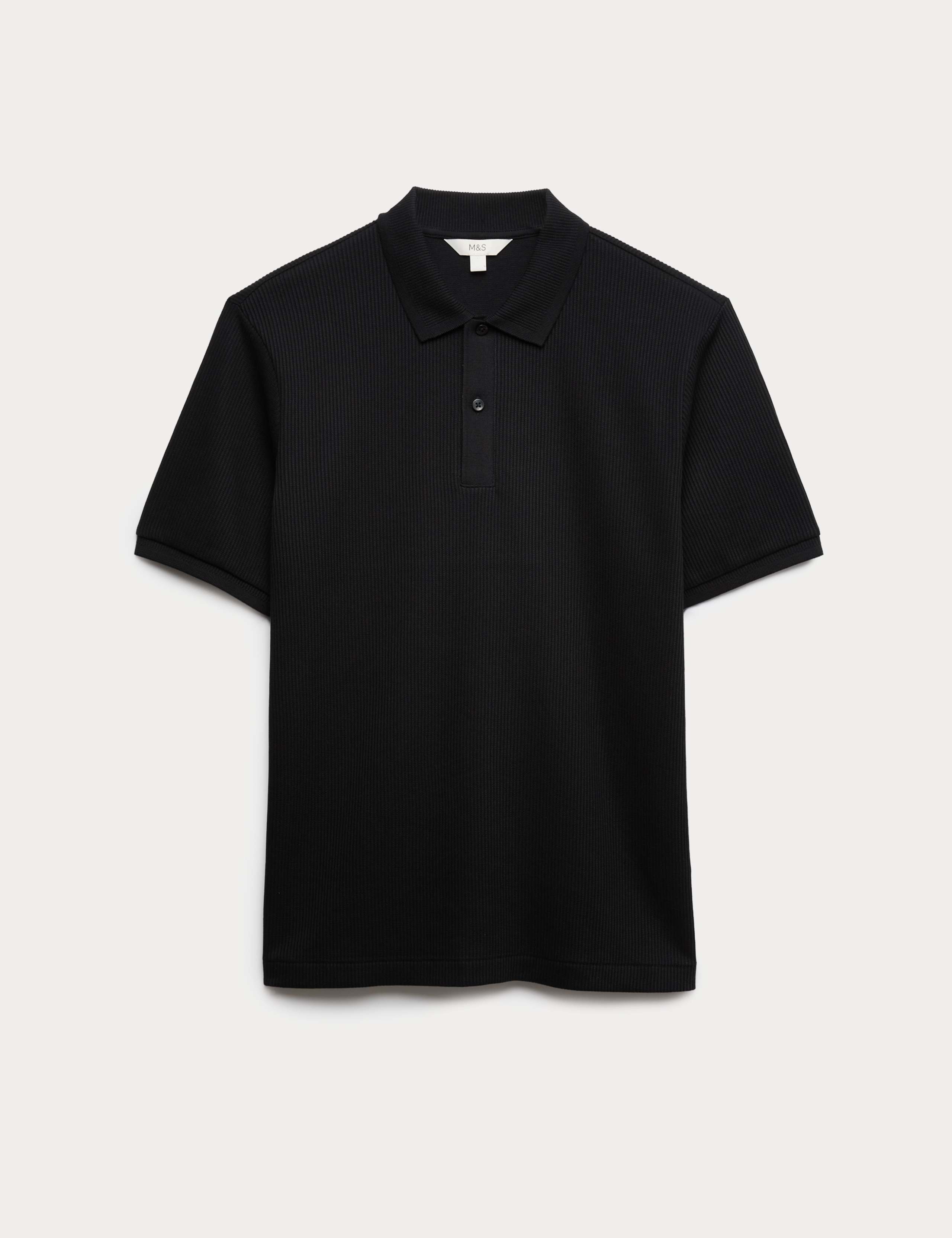 Pure Cotton Textured Polo Shirt 2 of 5