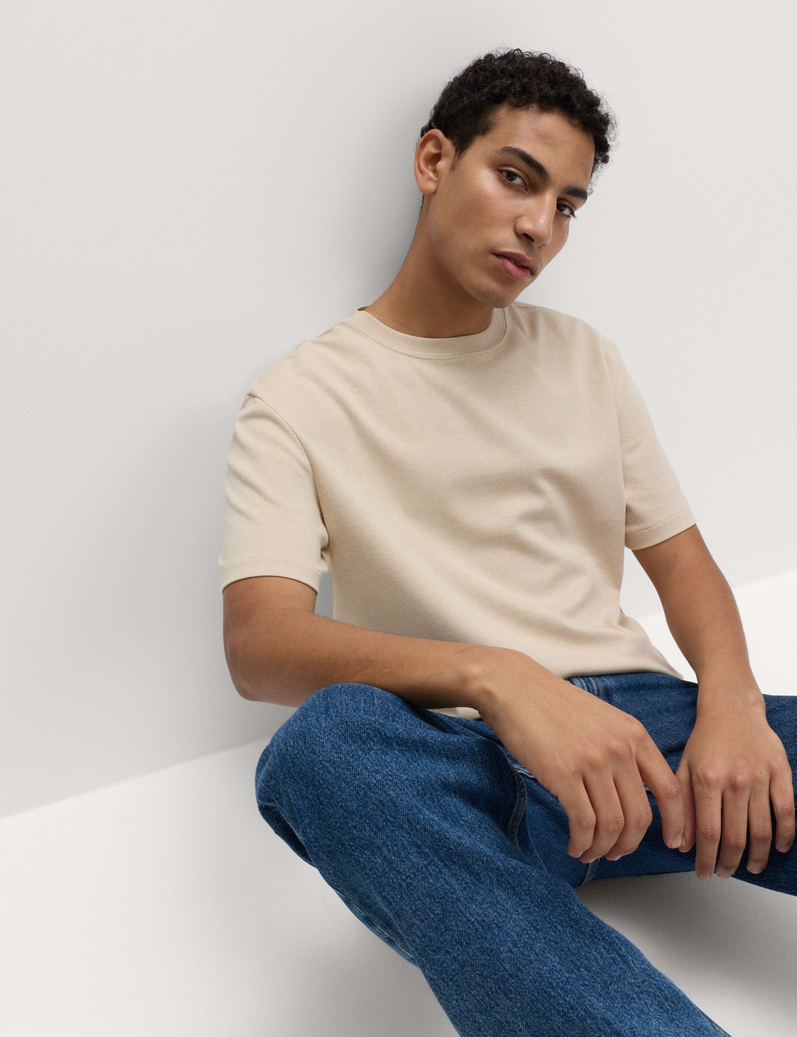 Cotton Rich Ultimate Performance Striped T-Shirt 4 of 5