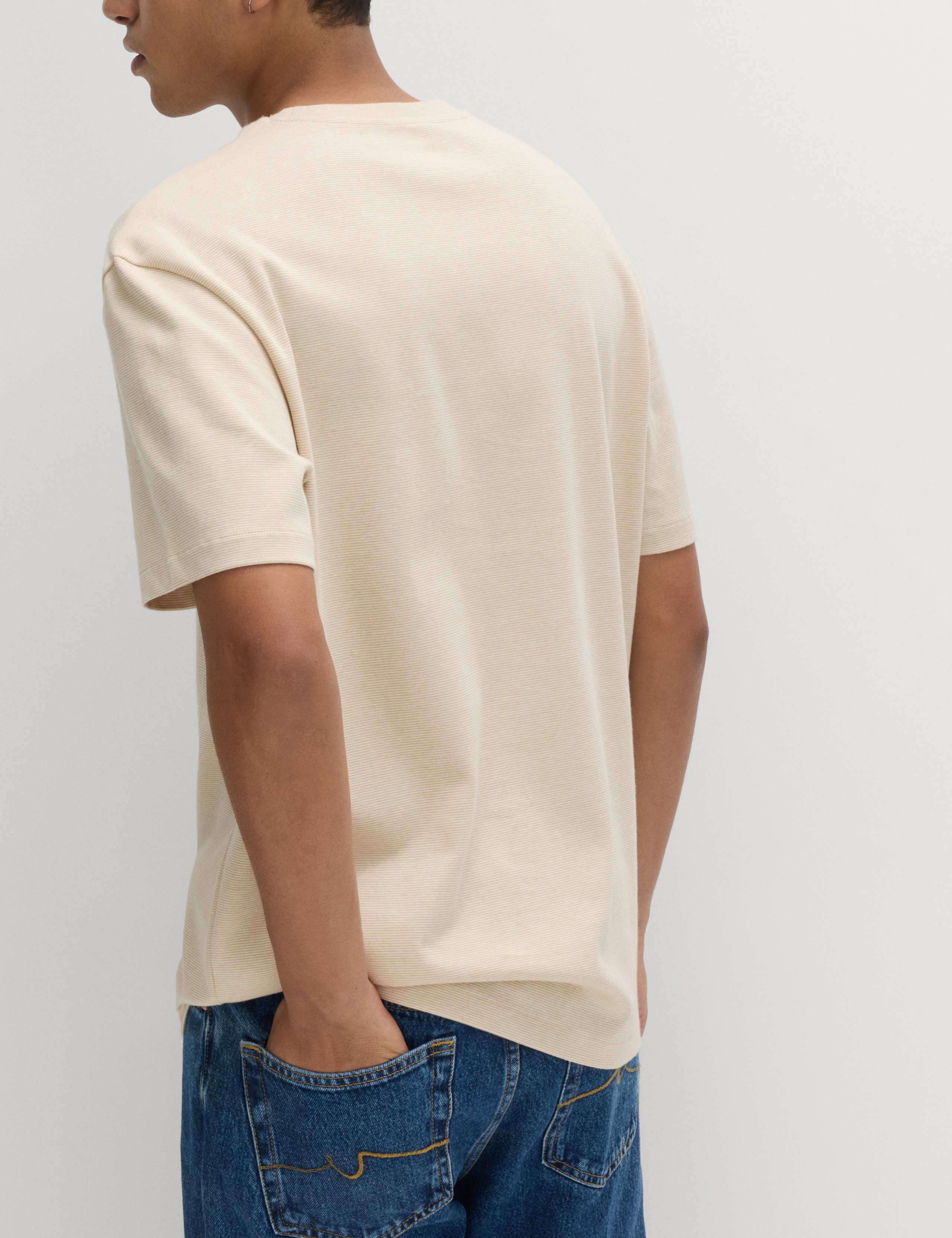 Cotton Rich Ultimate Performance Striped T-Shirt 5 of 5