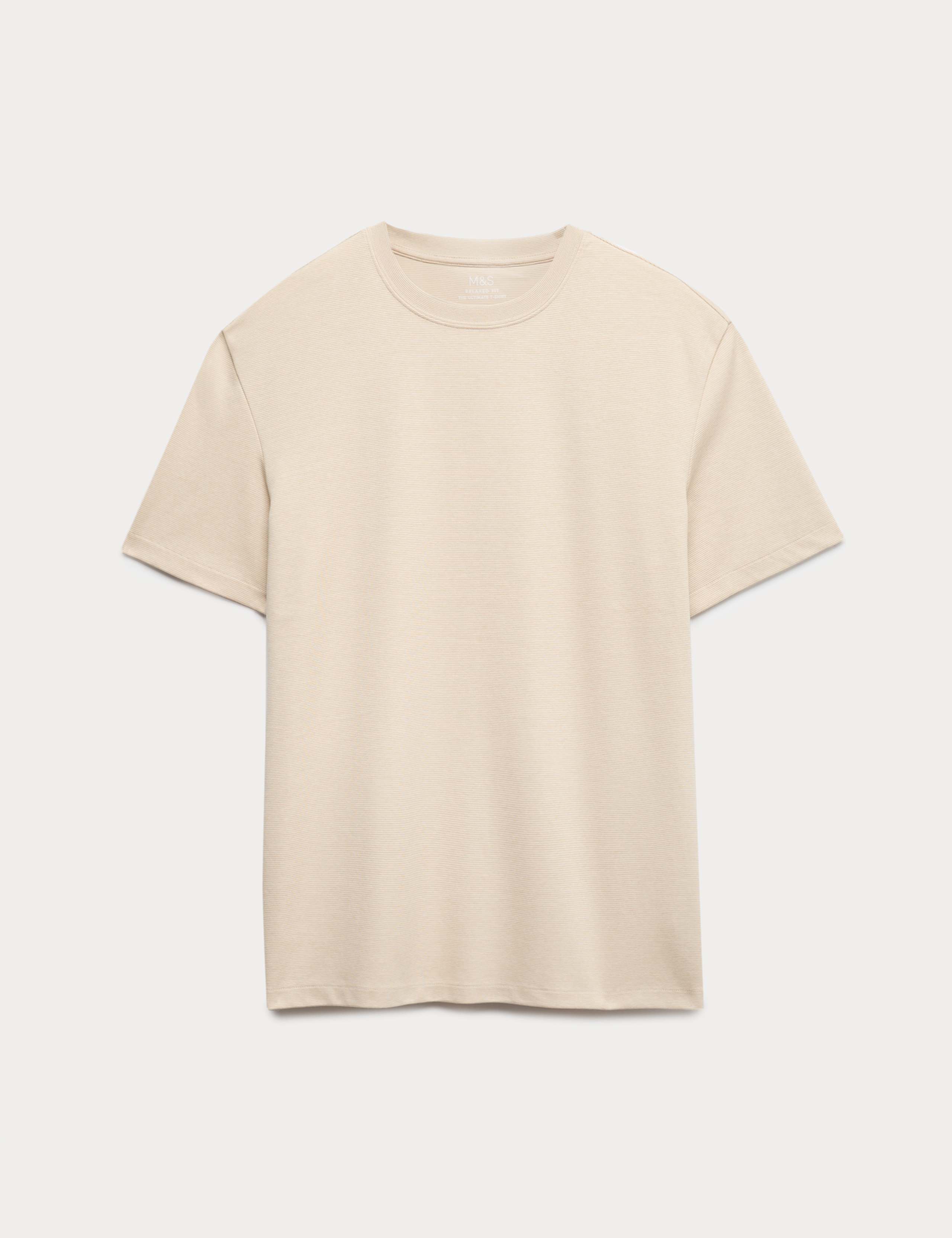 Cotton Rich Ultimate Performance Striped T-Shirt 2 of 5