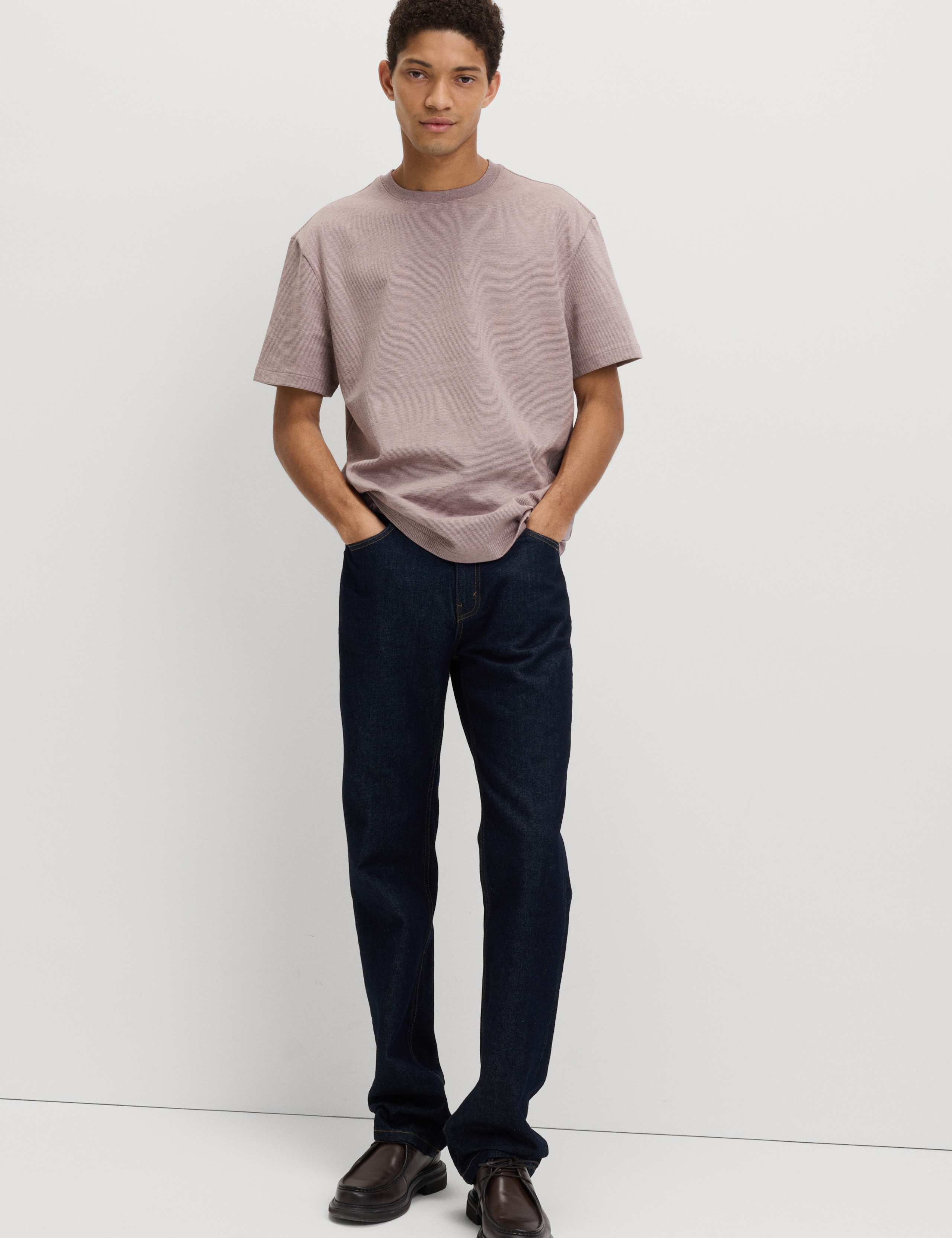 Cotton Rich Ultimate Performance Striped T-Shirt 3 of 5