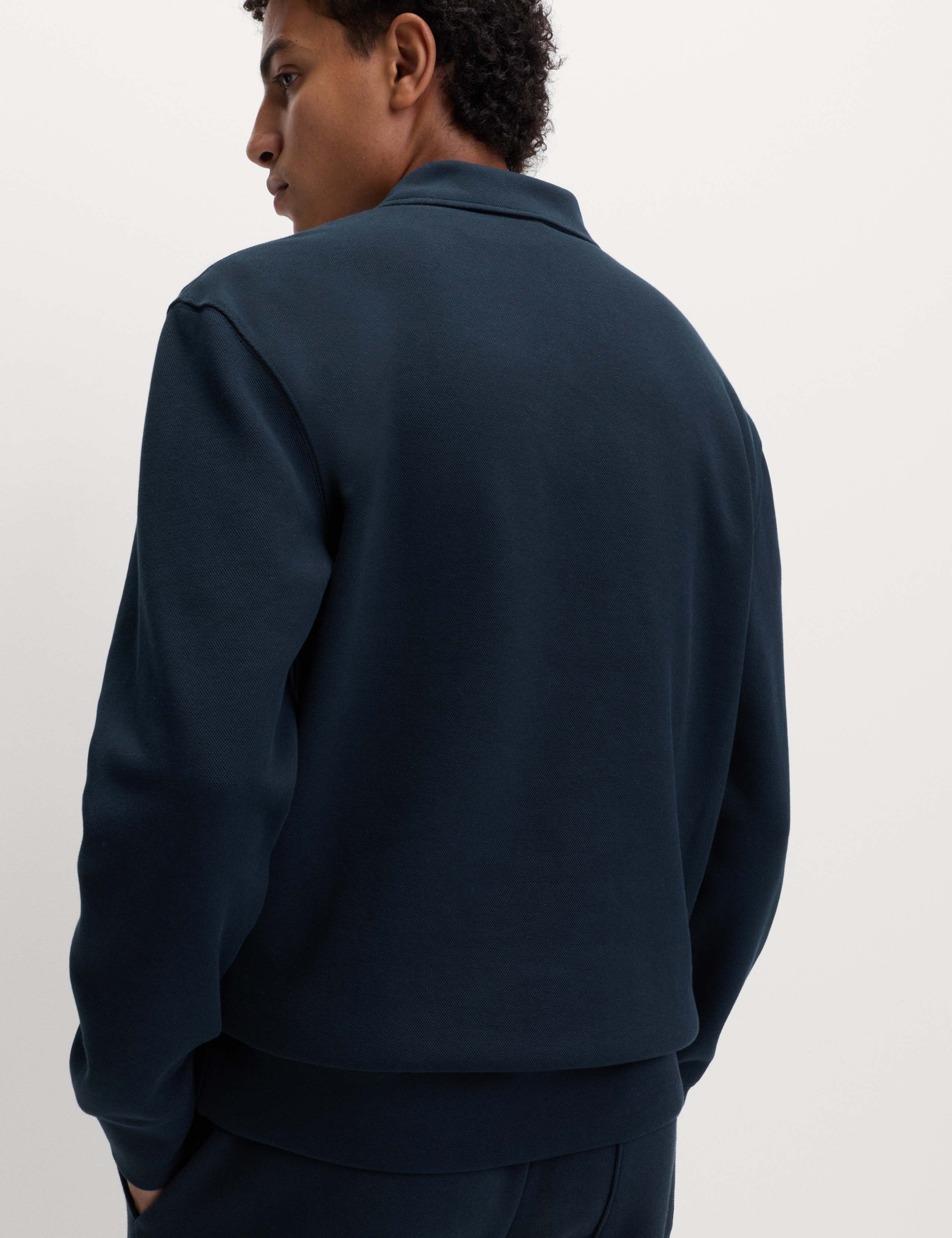 Cotton Blend Pique Half Zip Top 5 of 5