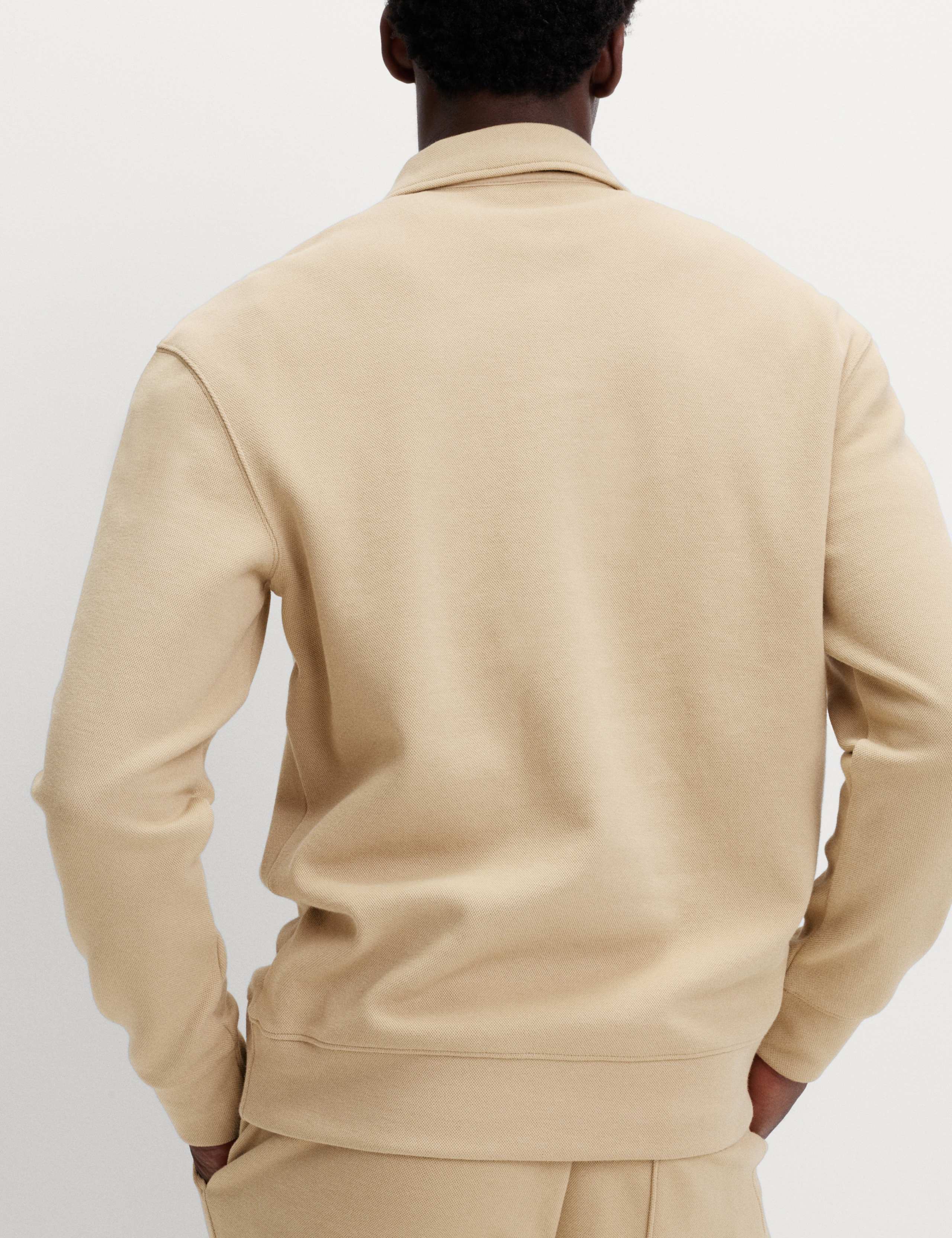 Cotton Blend Pique Half Zip Top 4 of 7