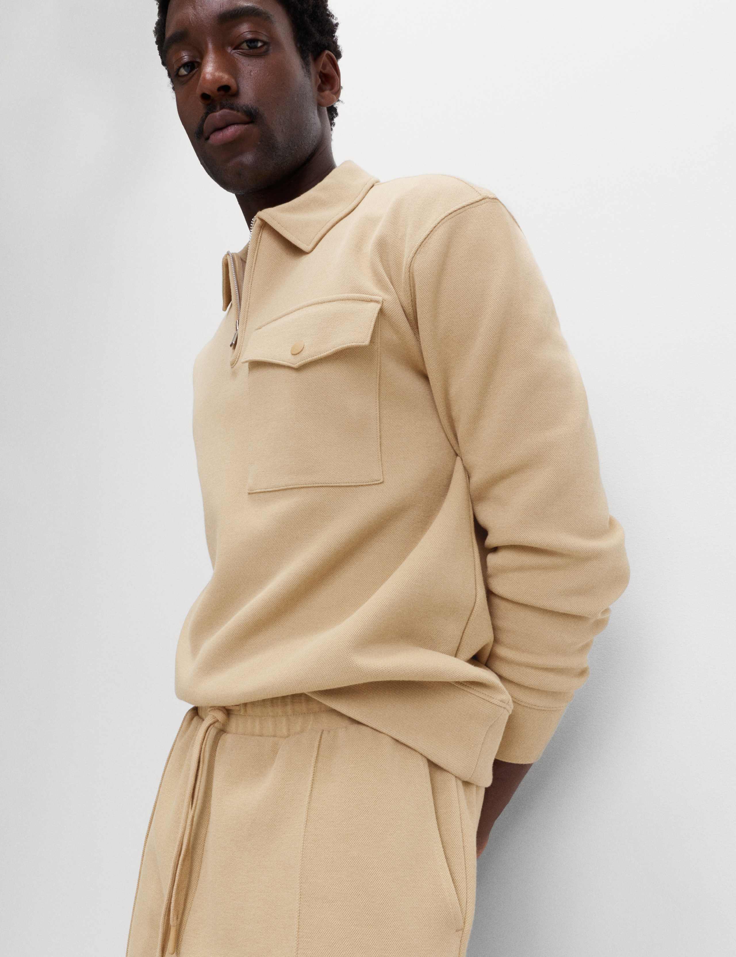 Cotton Blend Pique Half Zip Top 7 of 7