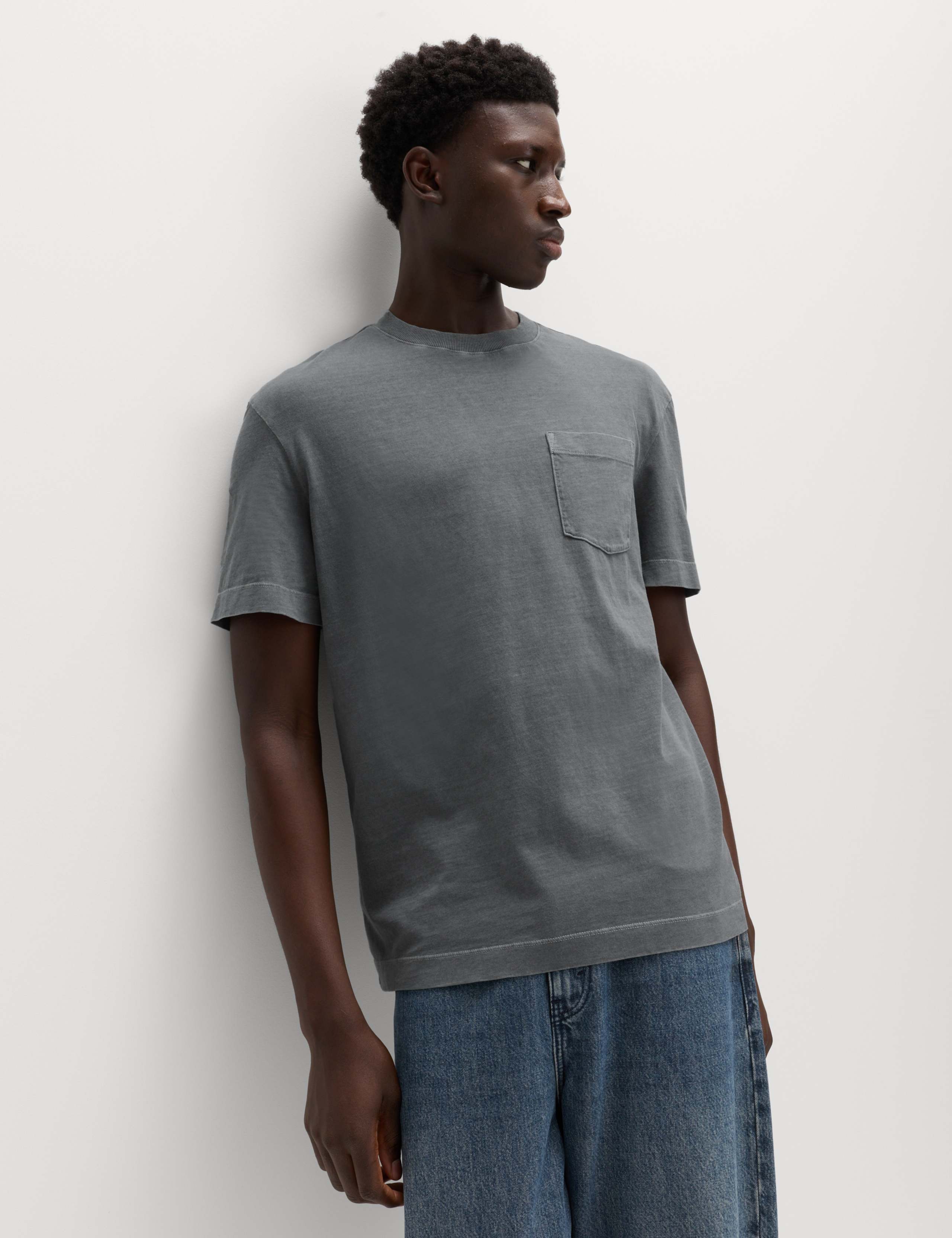 Relaxed Pure Cotton Garment Dyed T-Shirt 6 of 6