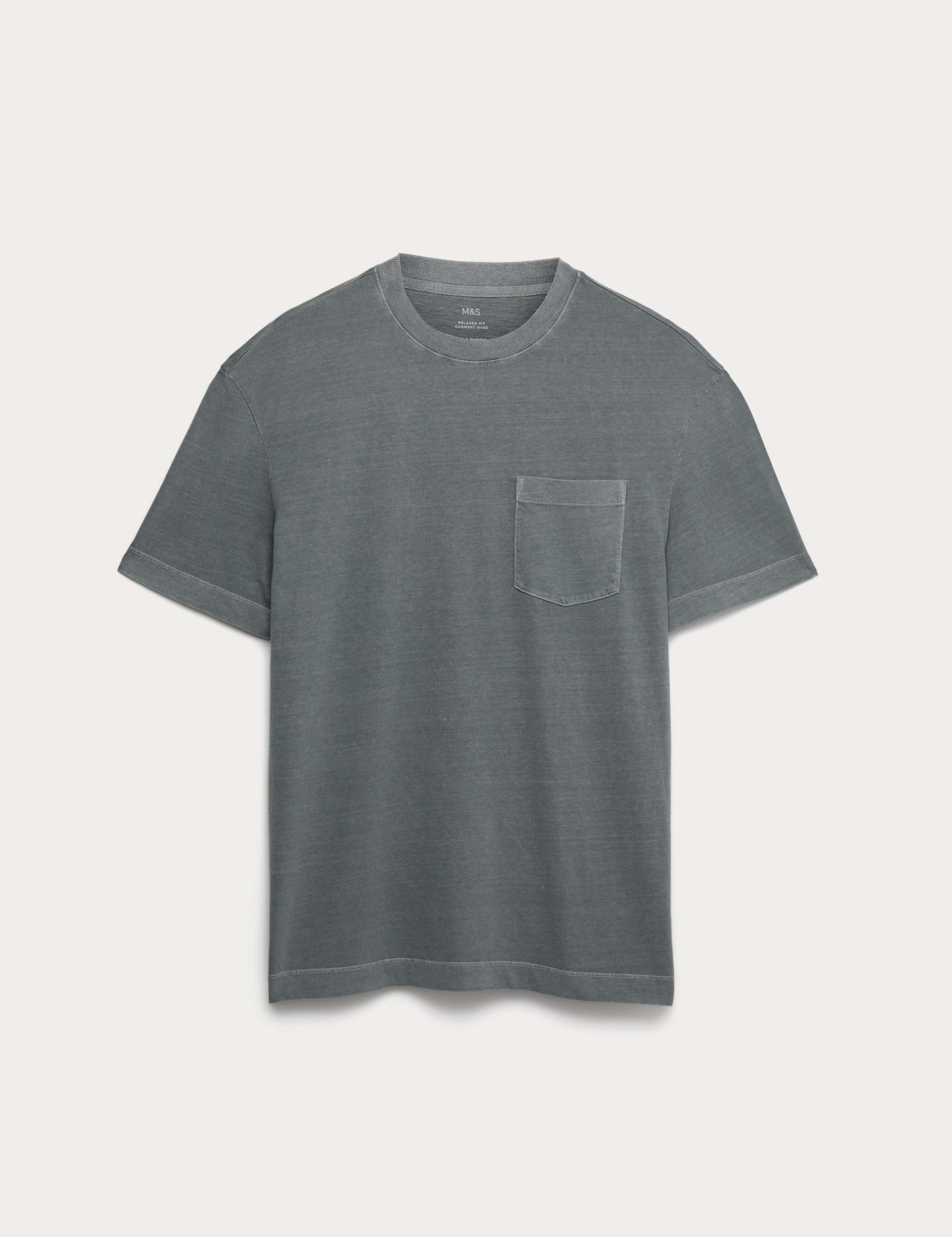 Relaxed Pure Cotton Garment Dyed T-Shirt 2 of 6