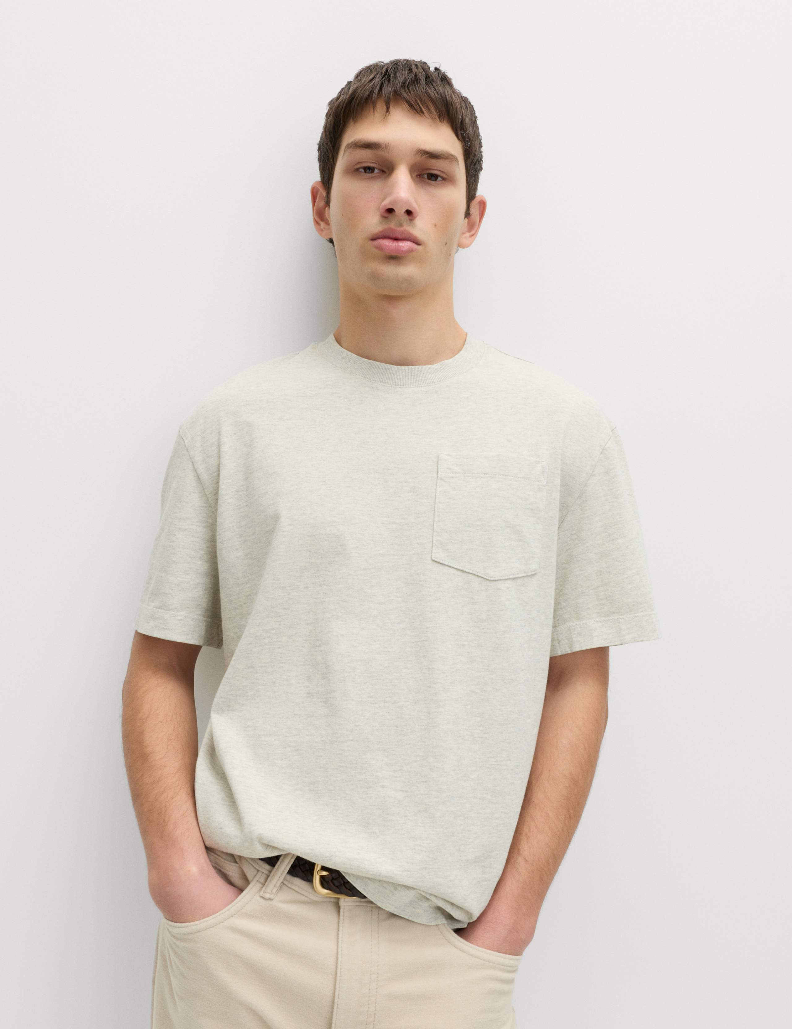 Relaxed Pure Cotton Garment Dyed T-Shirt 1 of 5