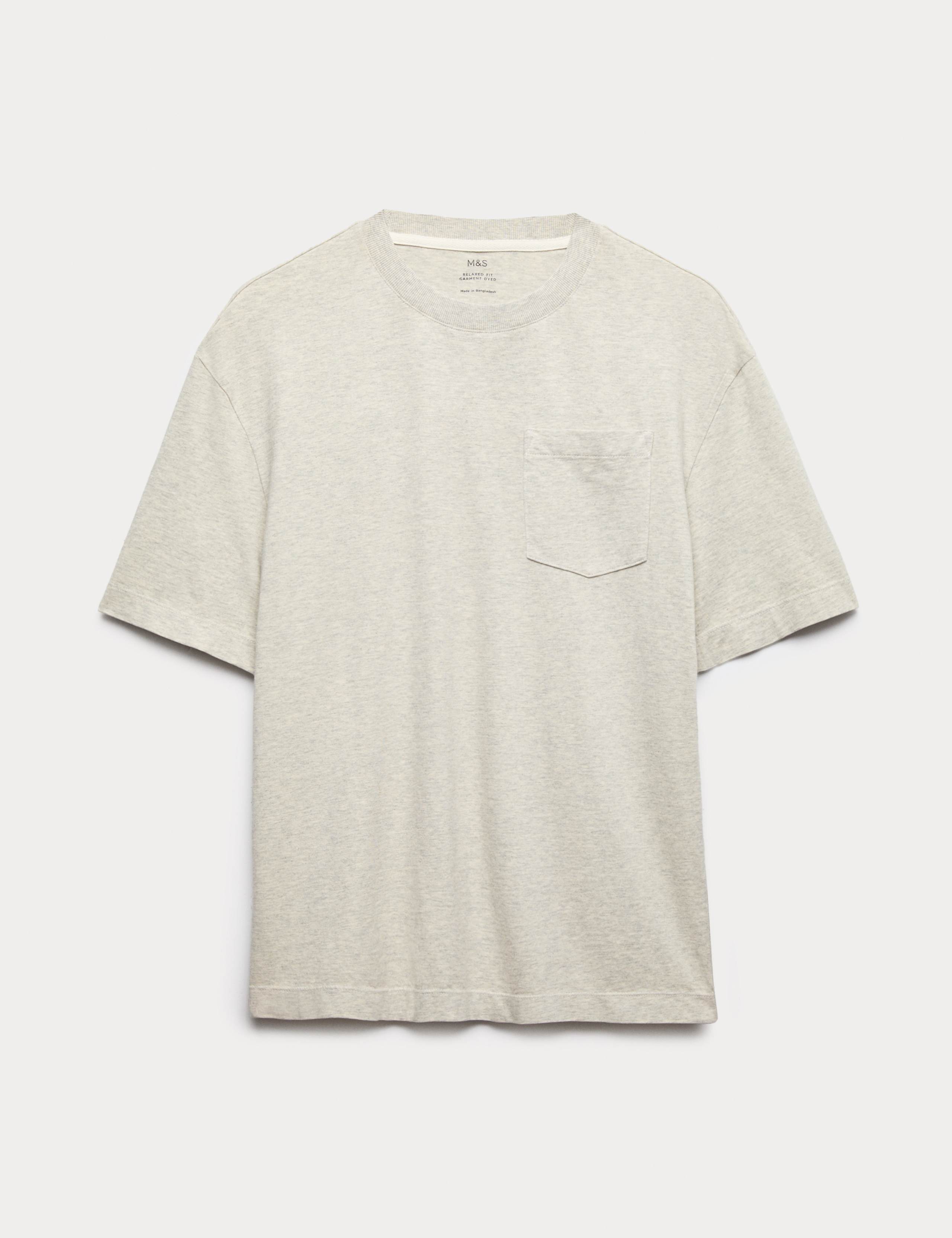 Relaxed Pure Cotton Garment Dyed T-Shirt 2 of 5