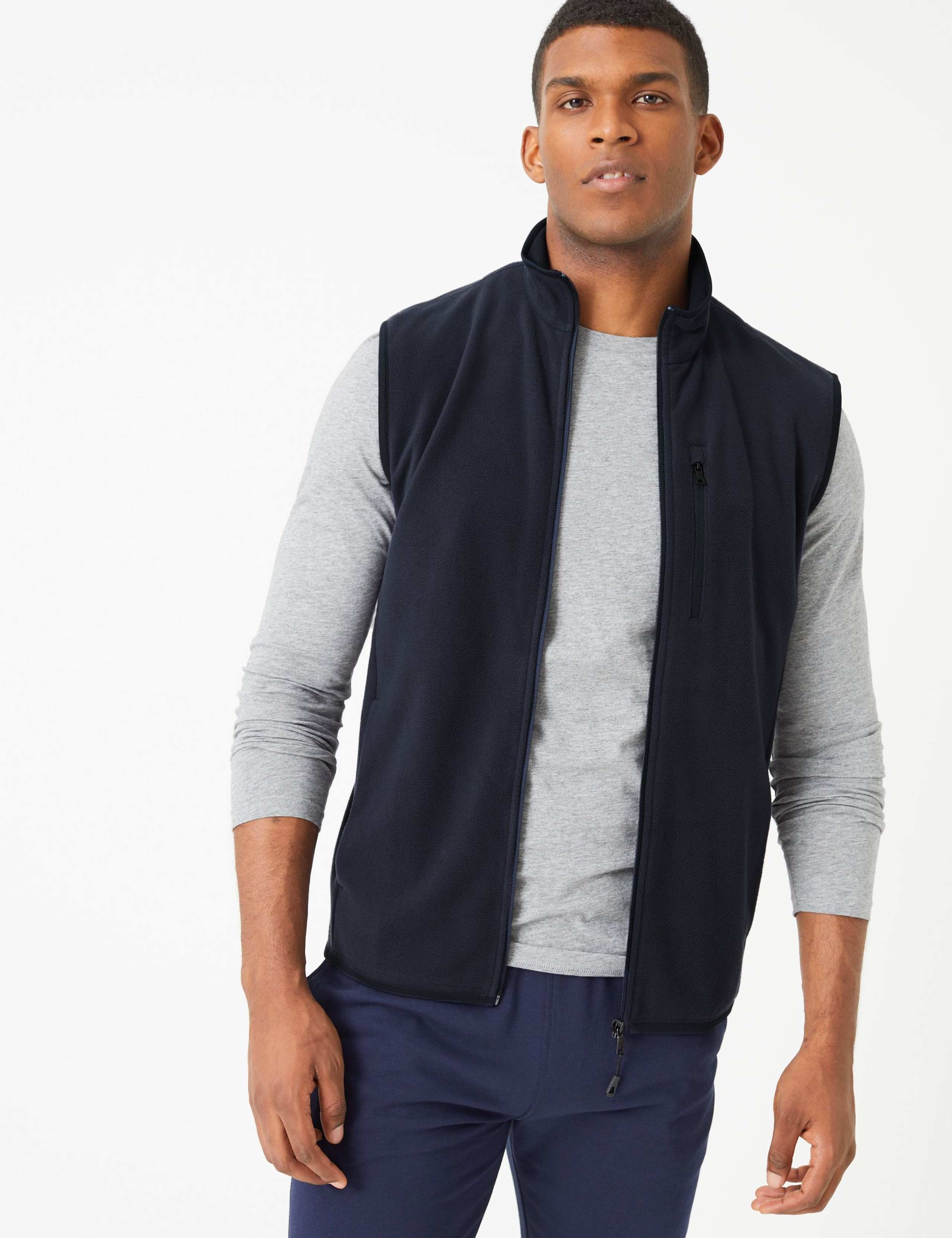 Fleece Funnel Neck Gilet 1 of 2