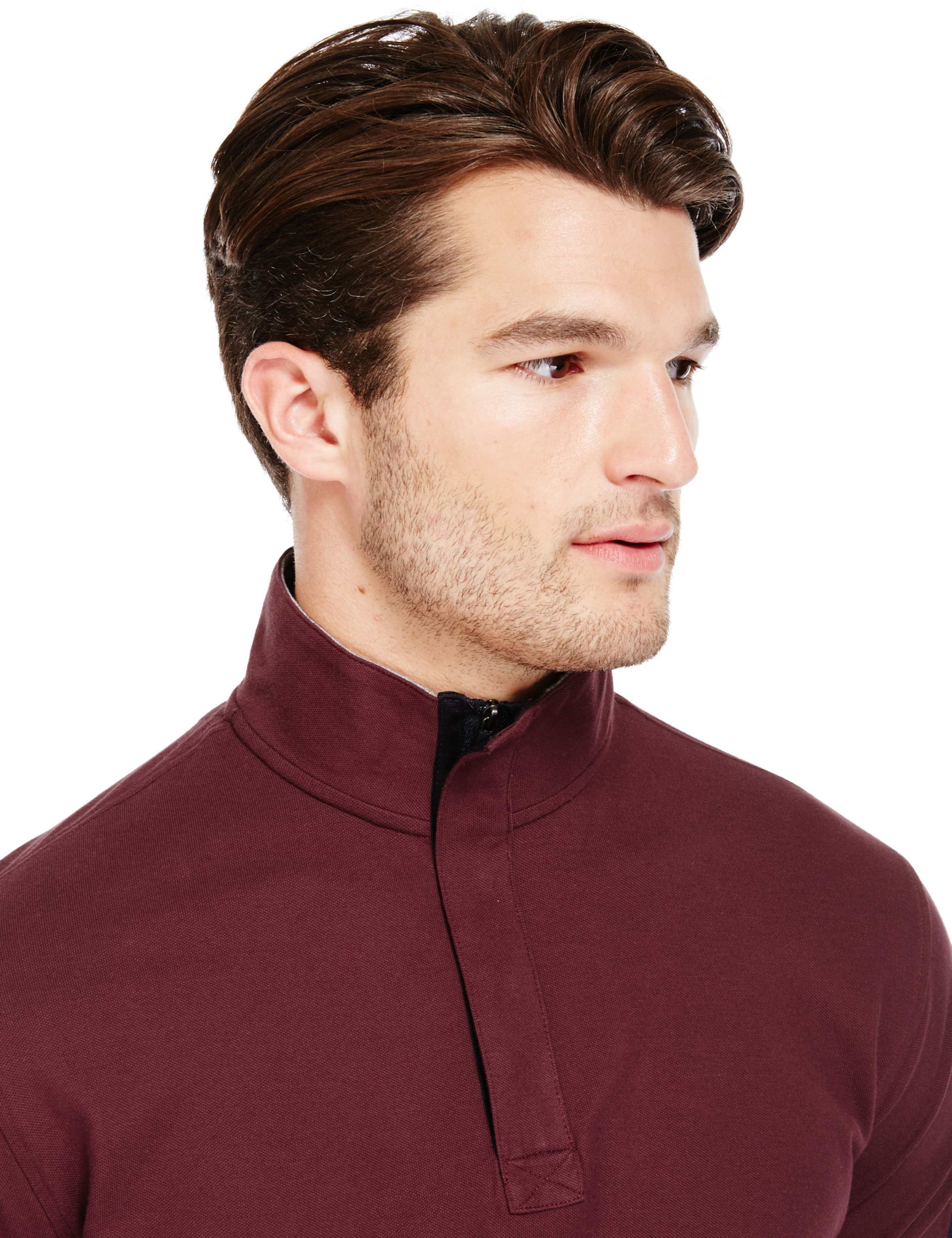 Tailored Fit Cotton Rich Rugby Top 4 of 4