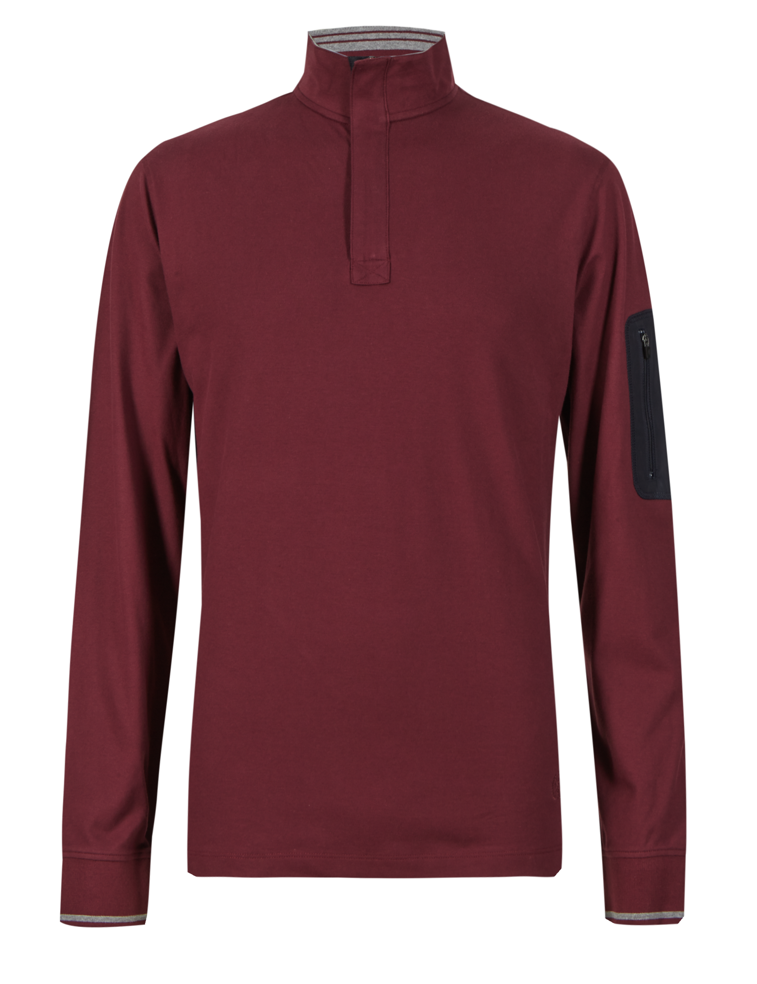 Tailored Fit Cotton Rich Rugby Top 2 of 4