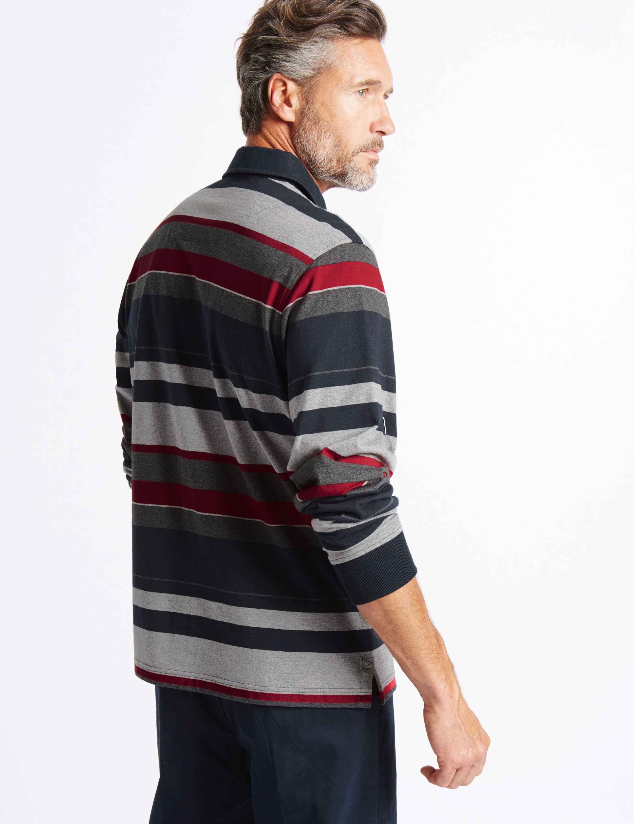 Pure Cotton Striped Rugby Top 3 of 3