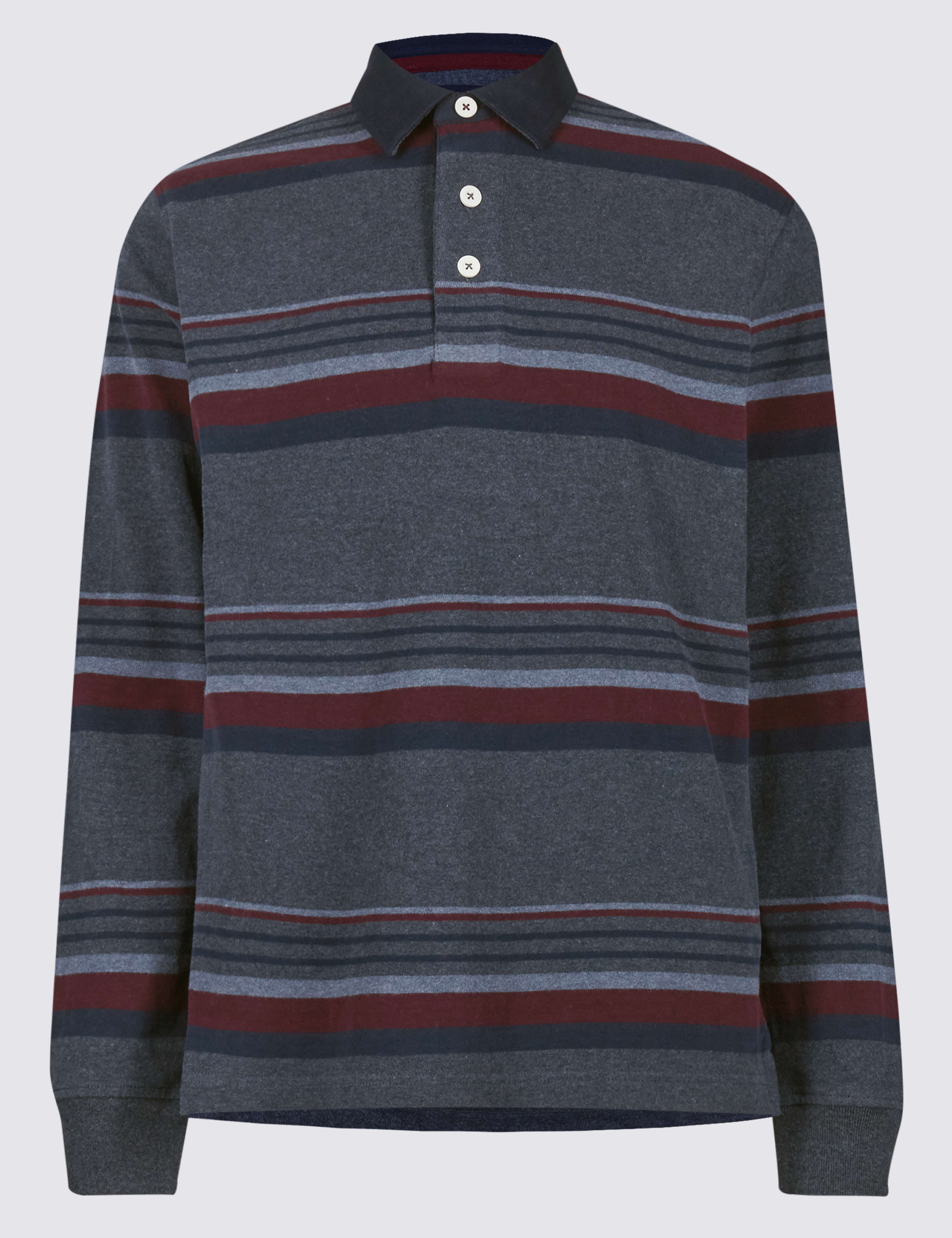 Pure Cotton Striped Rugby Top 2 of 3