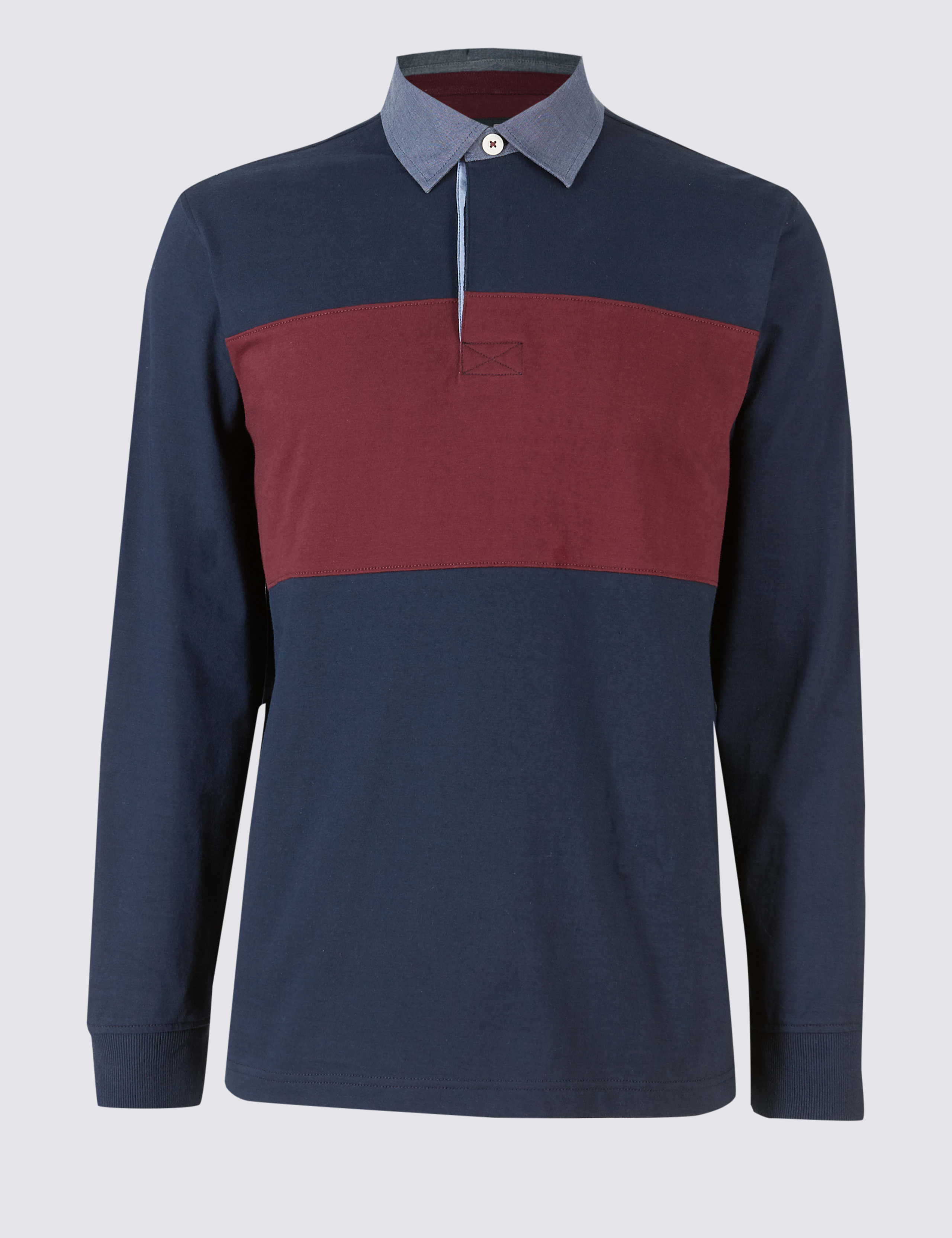 Pure Cotton Striped Rugby Top 2 of 4