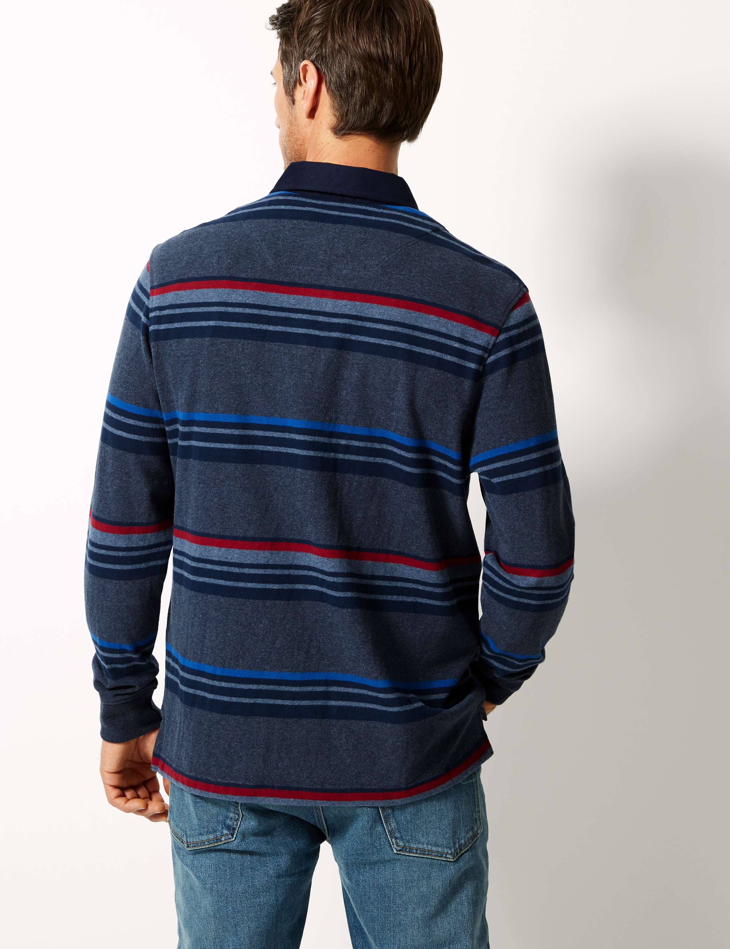 Pure Cotton Striped Rugby Top 4 of 5