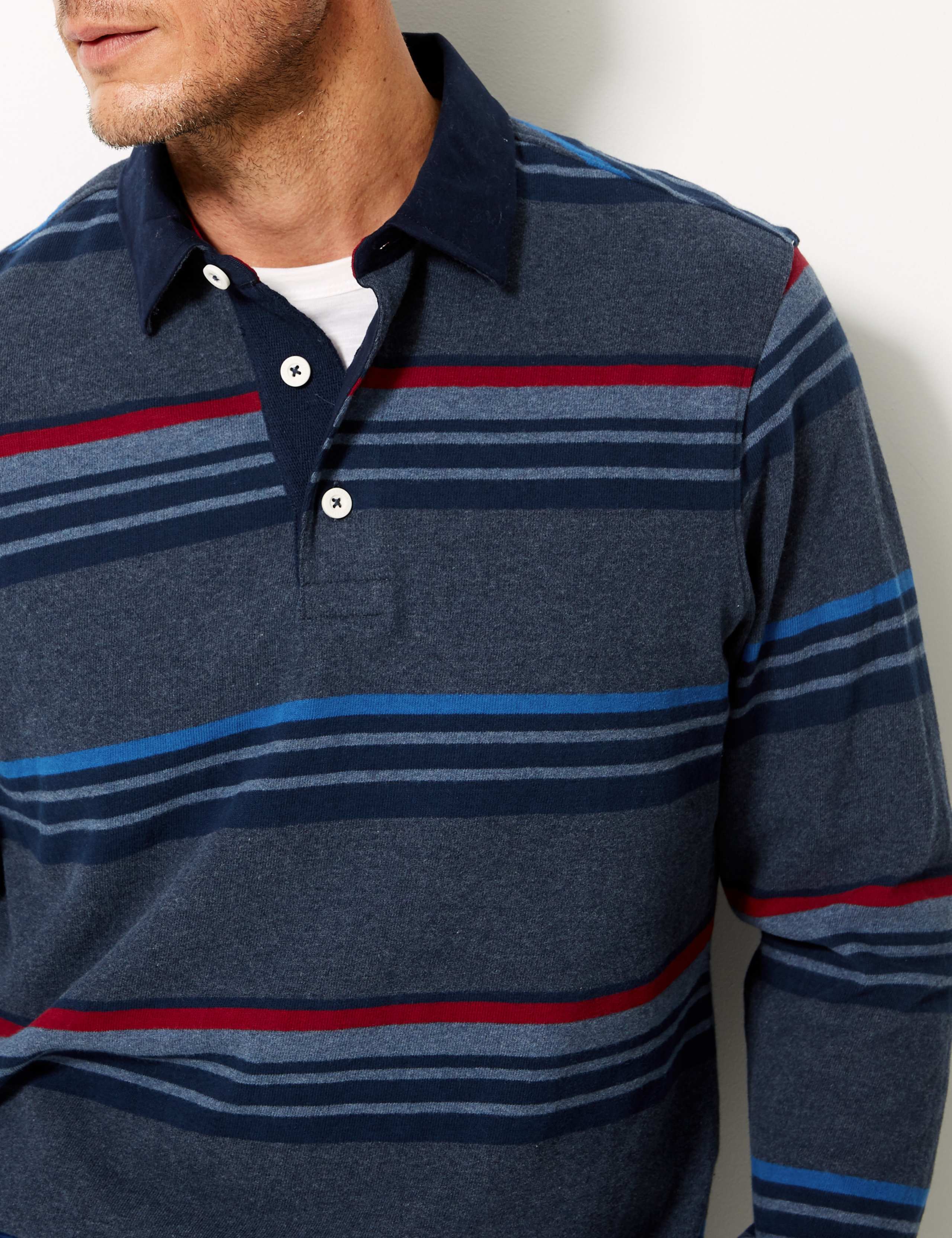 Pure Cotton Striped Rugby Top 5 of 5