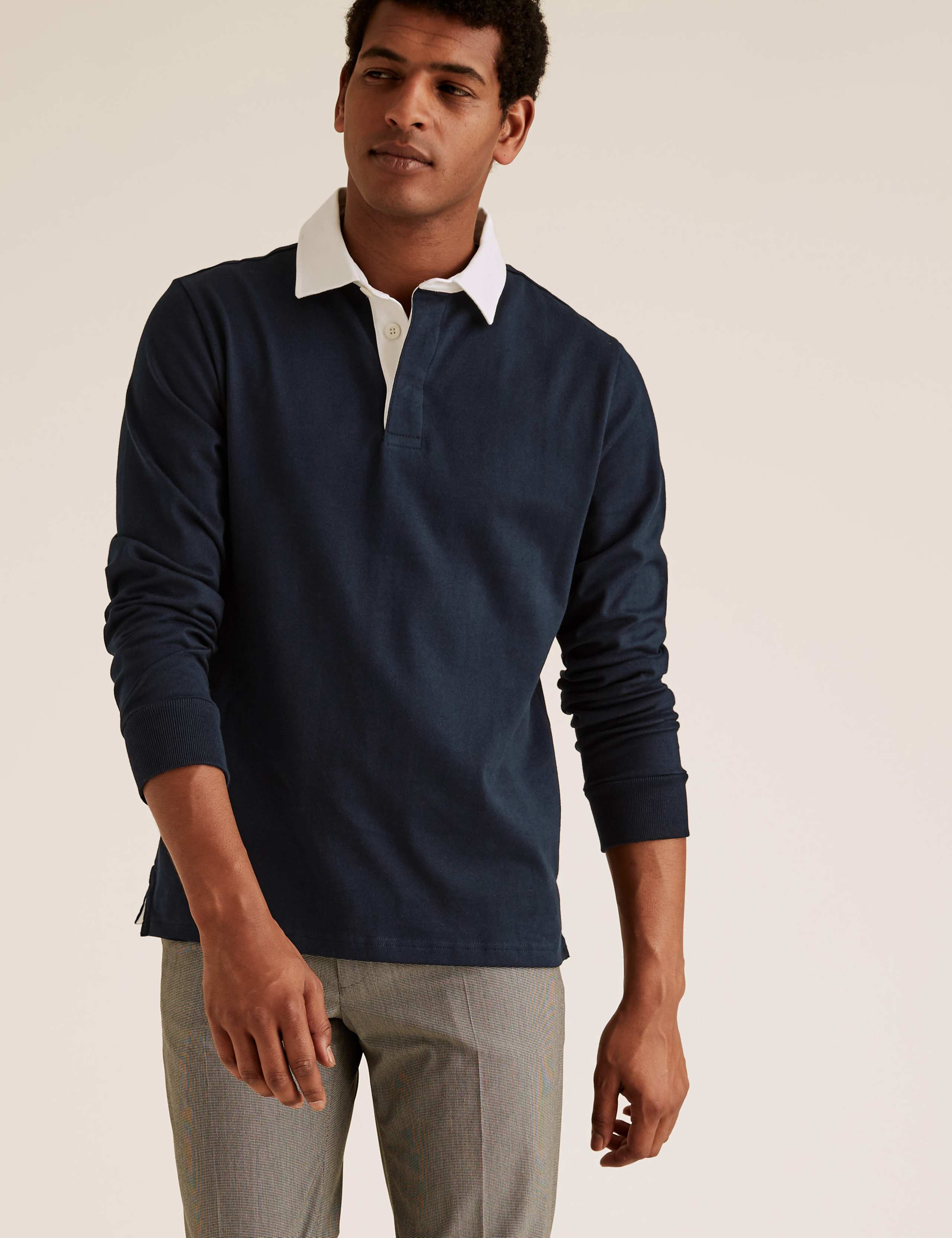 Pure Cotton Long Sleeve Rugby Top 1 of 5