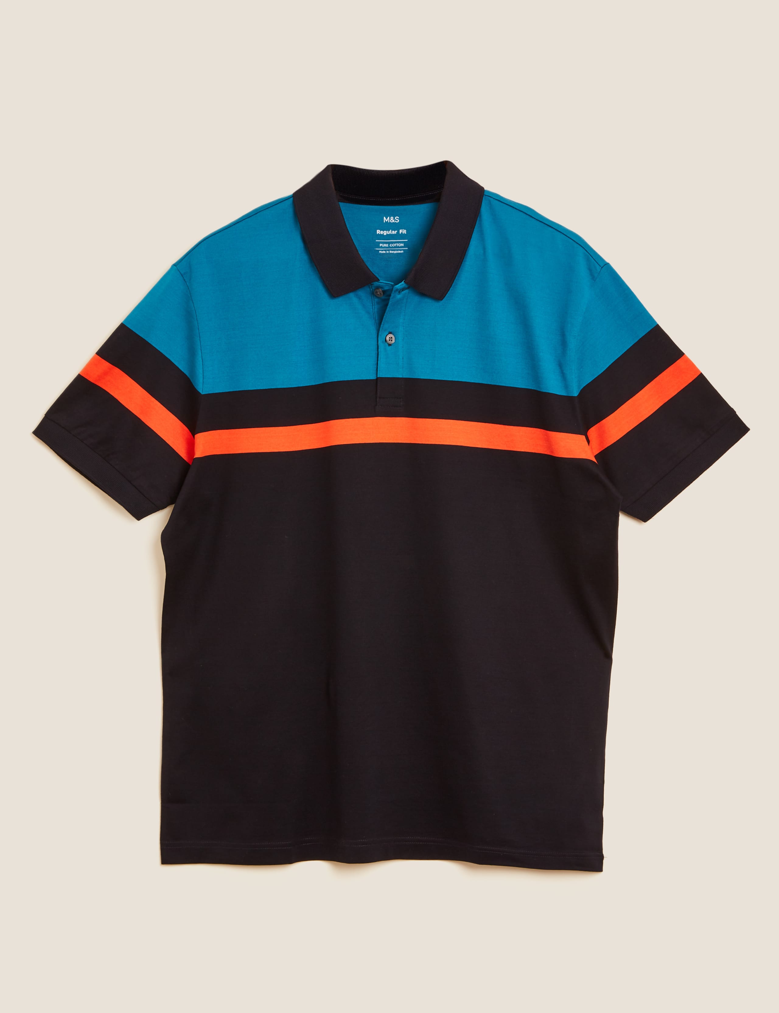 Pure Cotton Striped Polo Shirt 2 of 4