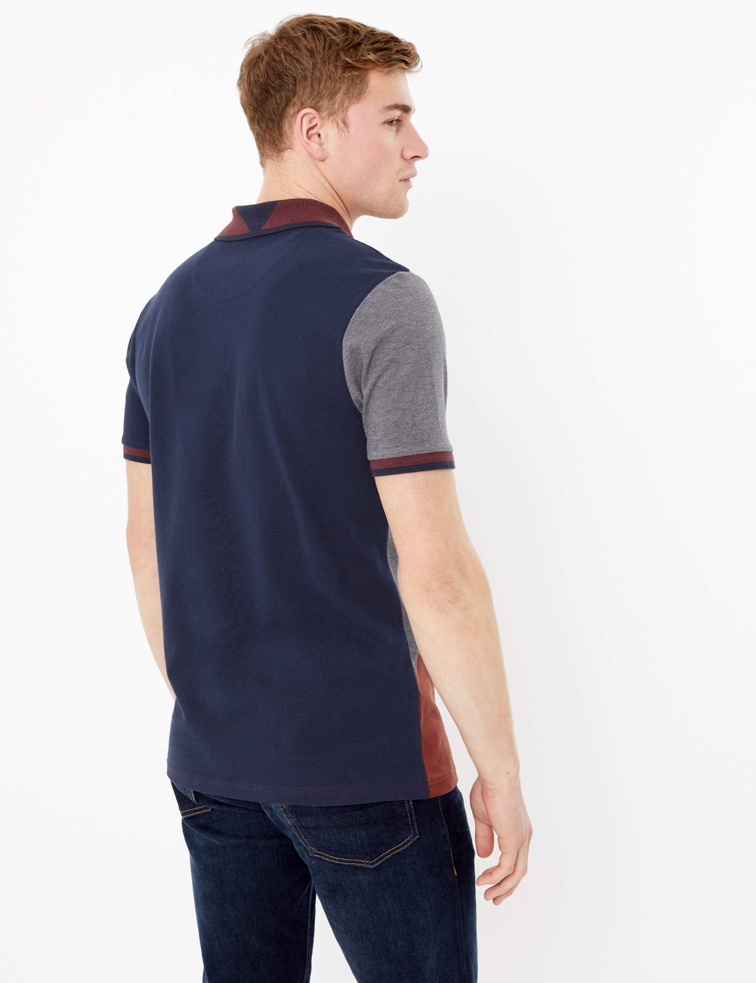 Cotton Colour Block Polo Shirt 4 of 4