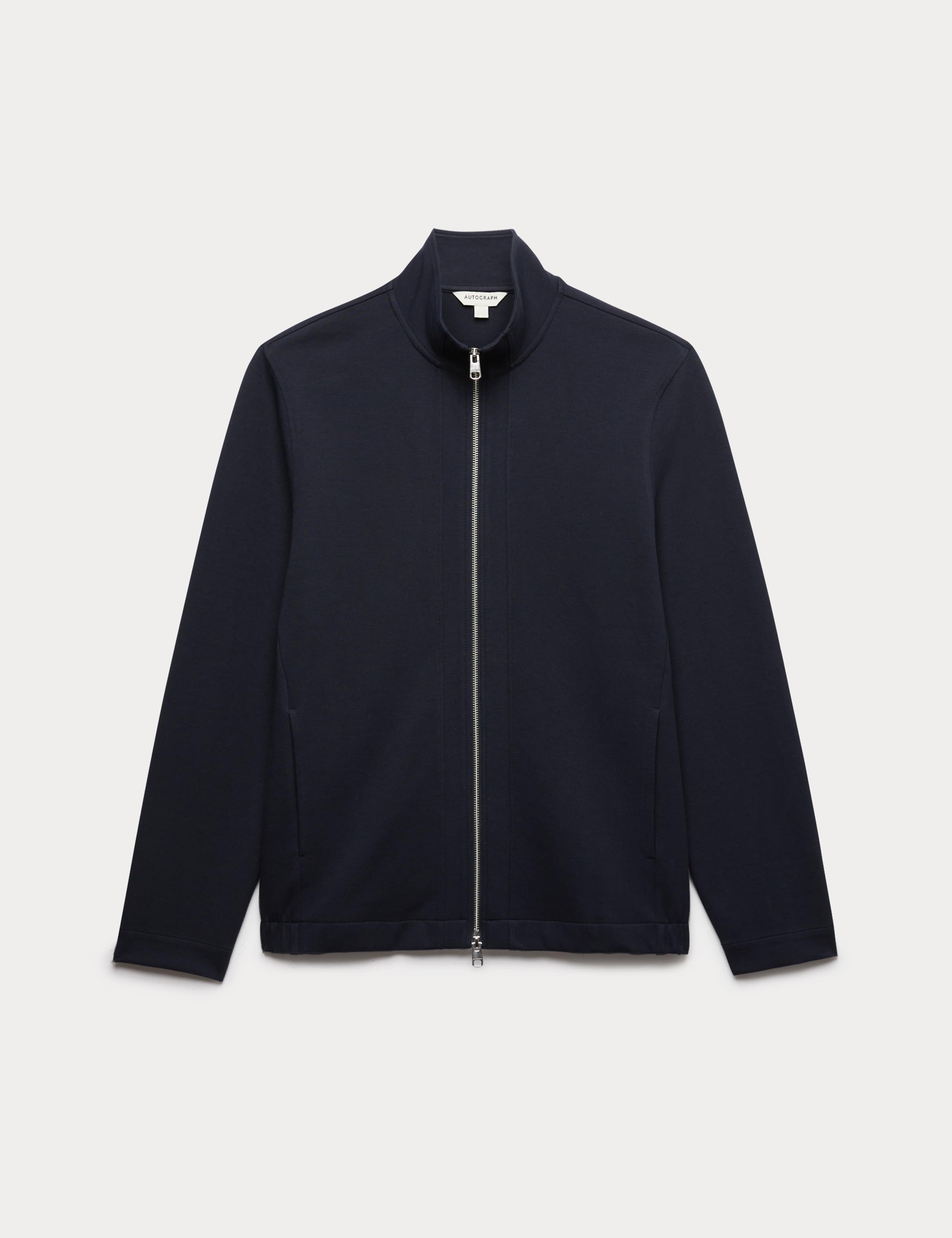 Cotton Rich Funnel Neck Zip Up Jacket 2 of 6